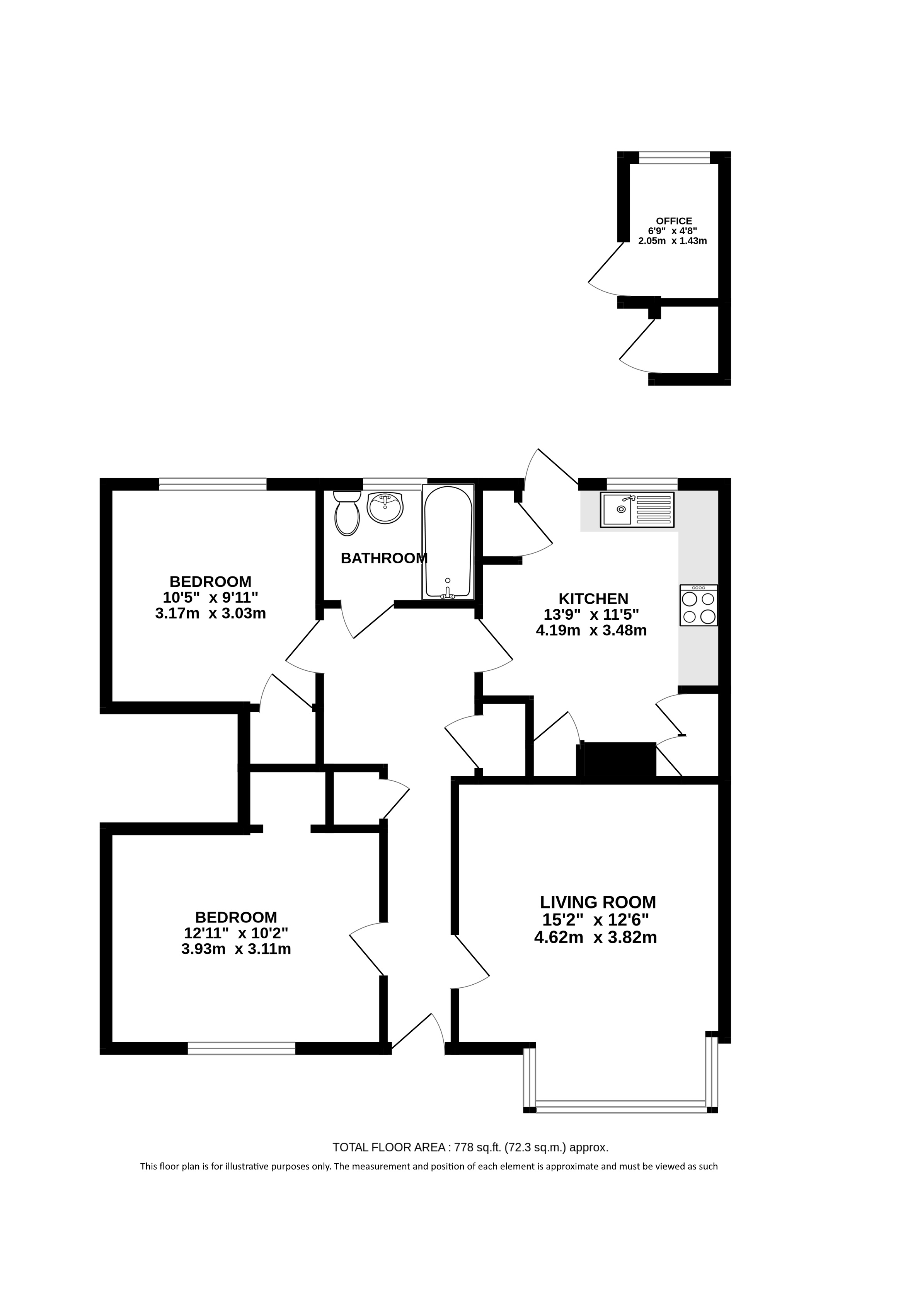 90, Abbots Avenue West, St. Albans floorplan