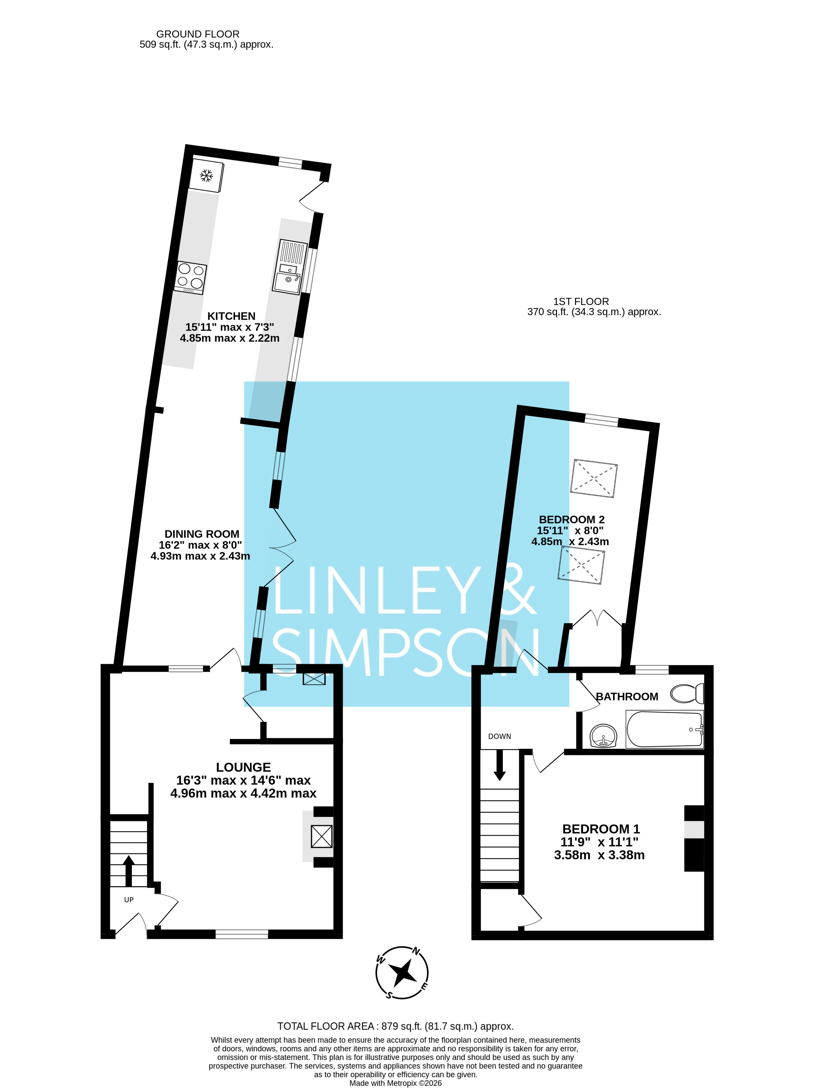 2,, Woodyard Cottages, York floorplan