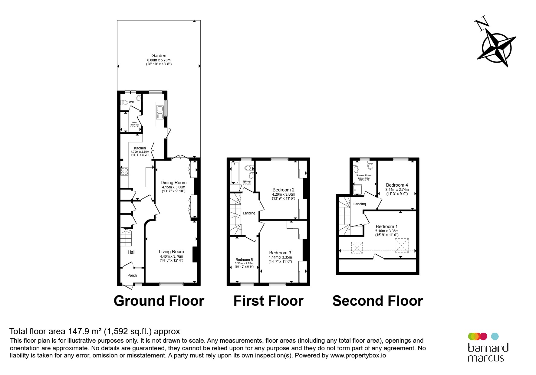 305, Commonside East, Mitcham floorplan