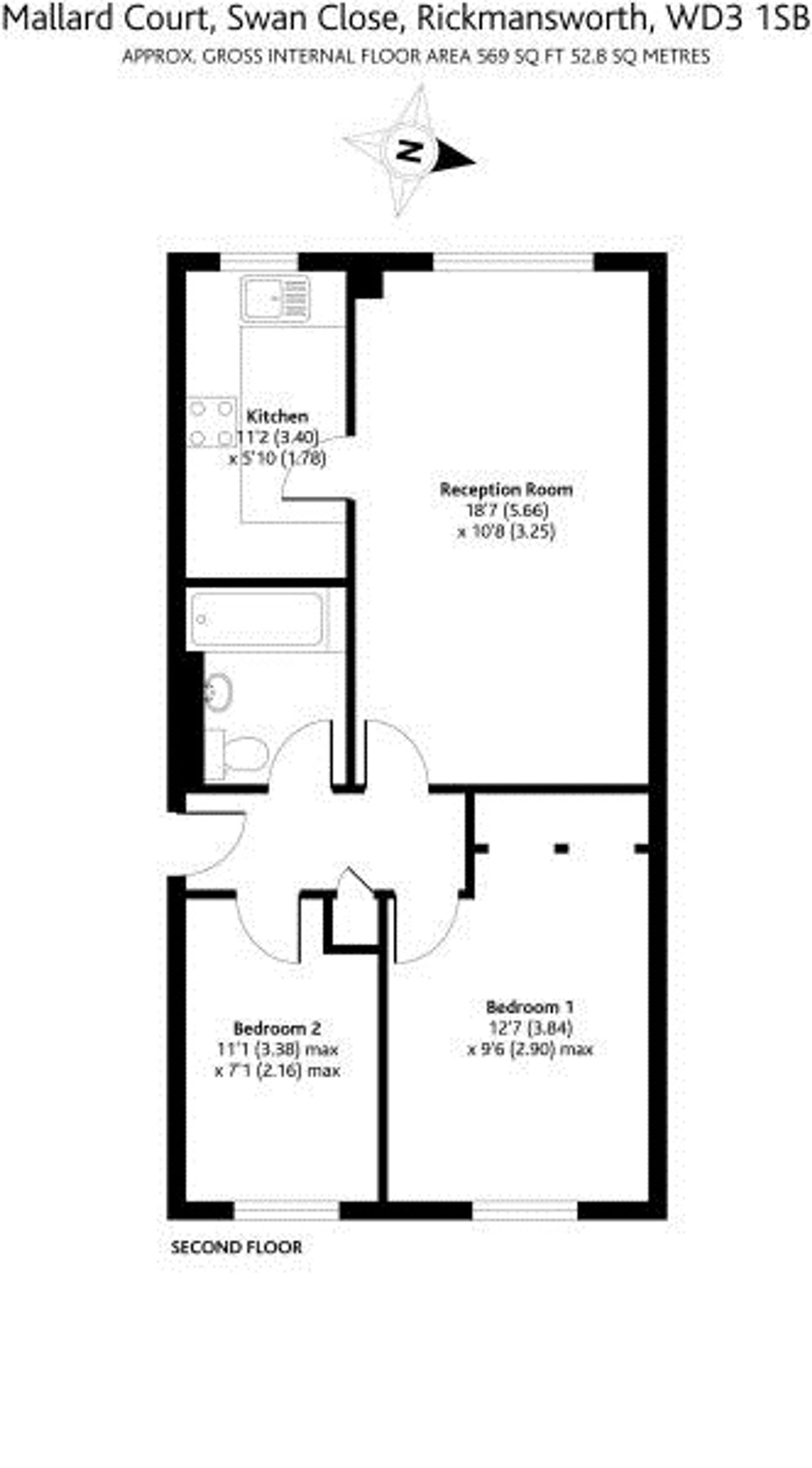 36 Mallard Court Swan Close, Rickmansworth floorplan