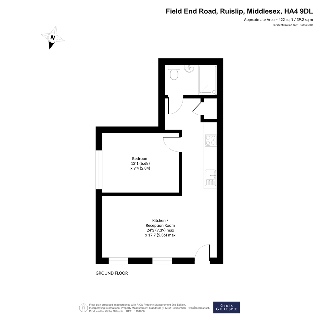 Flat 1, Luna Apartments, 272, Field End Road, Middlesex floorplan