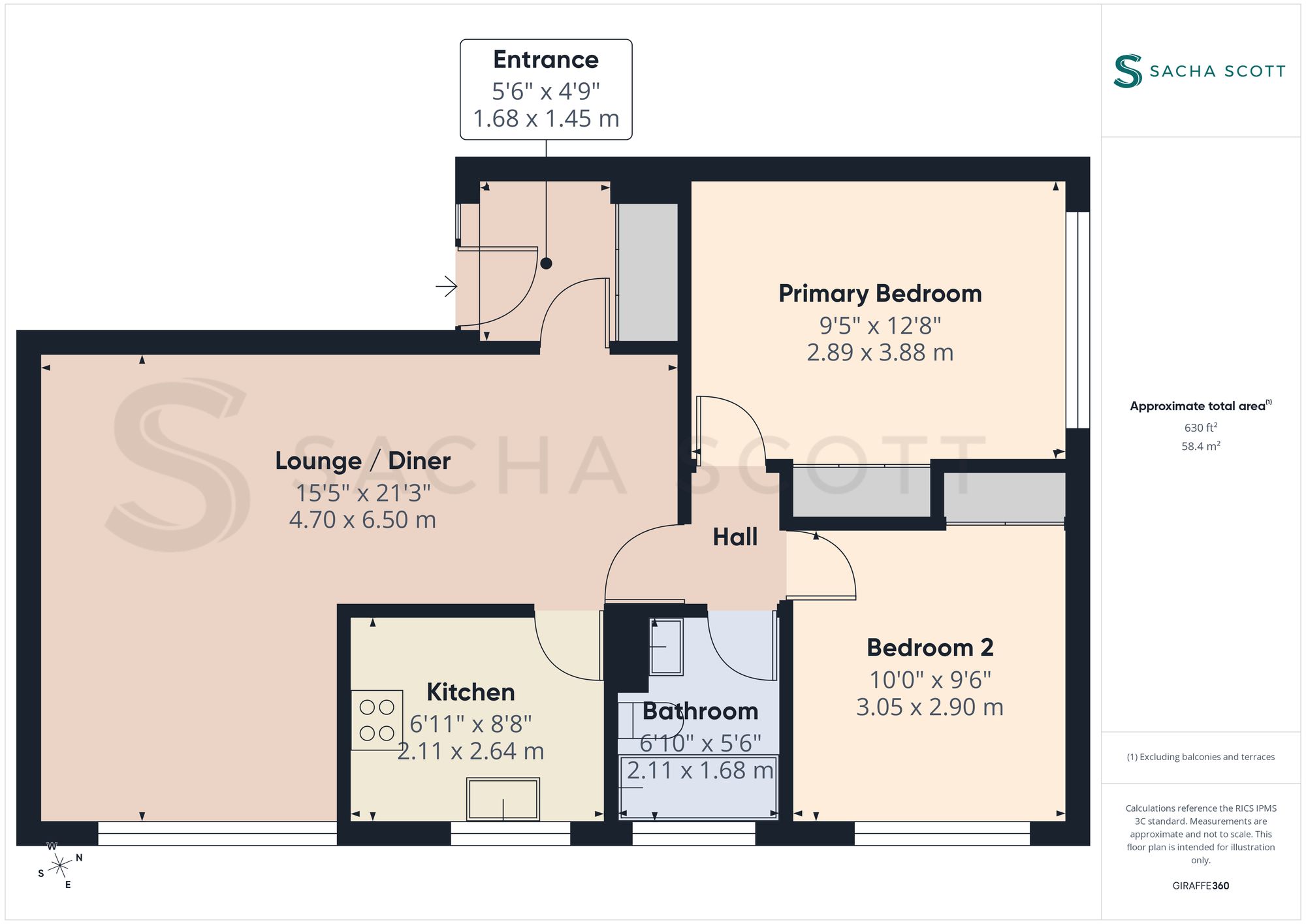 Flat 5, Gloucester Court 15A Overton Road, Sutton floorplan
