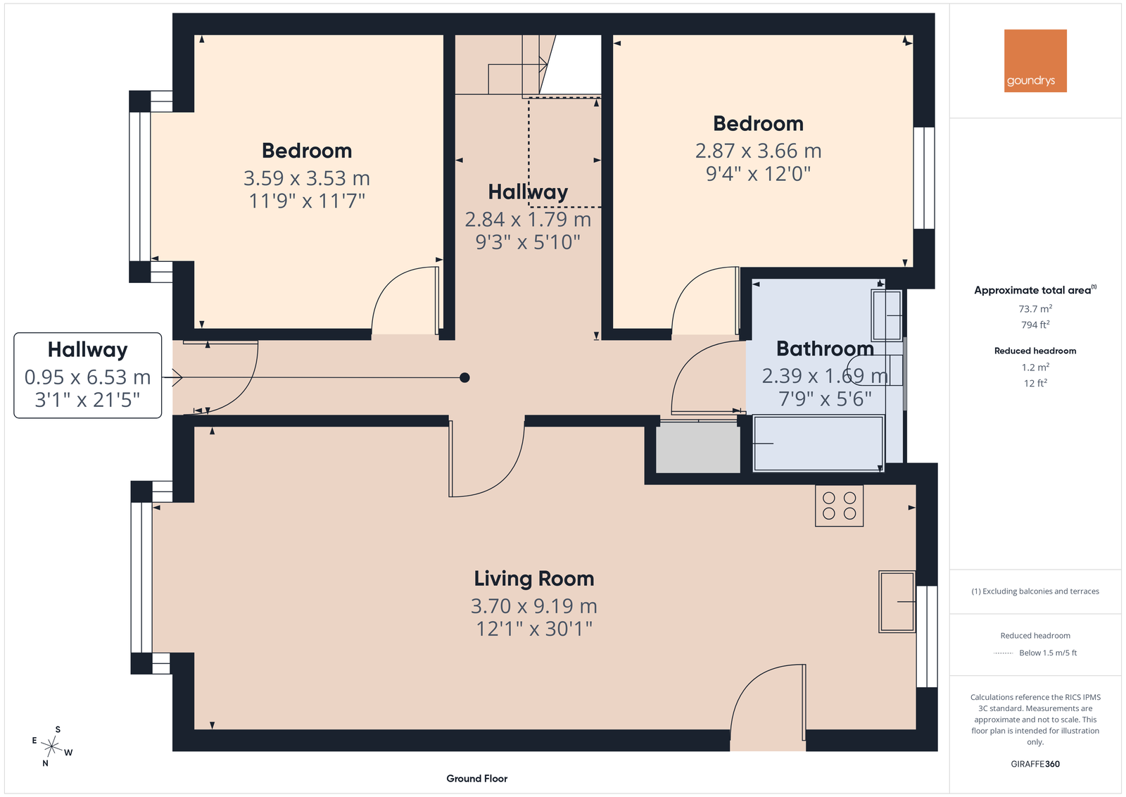 6, Lower Hillcrest, Perranporth floorplan