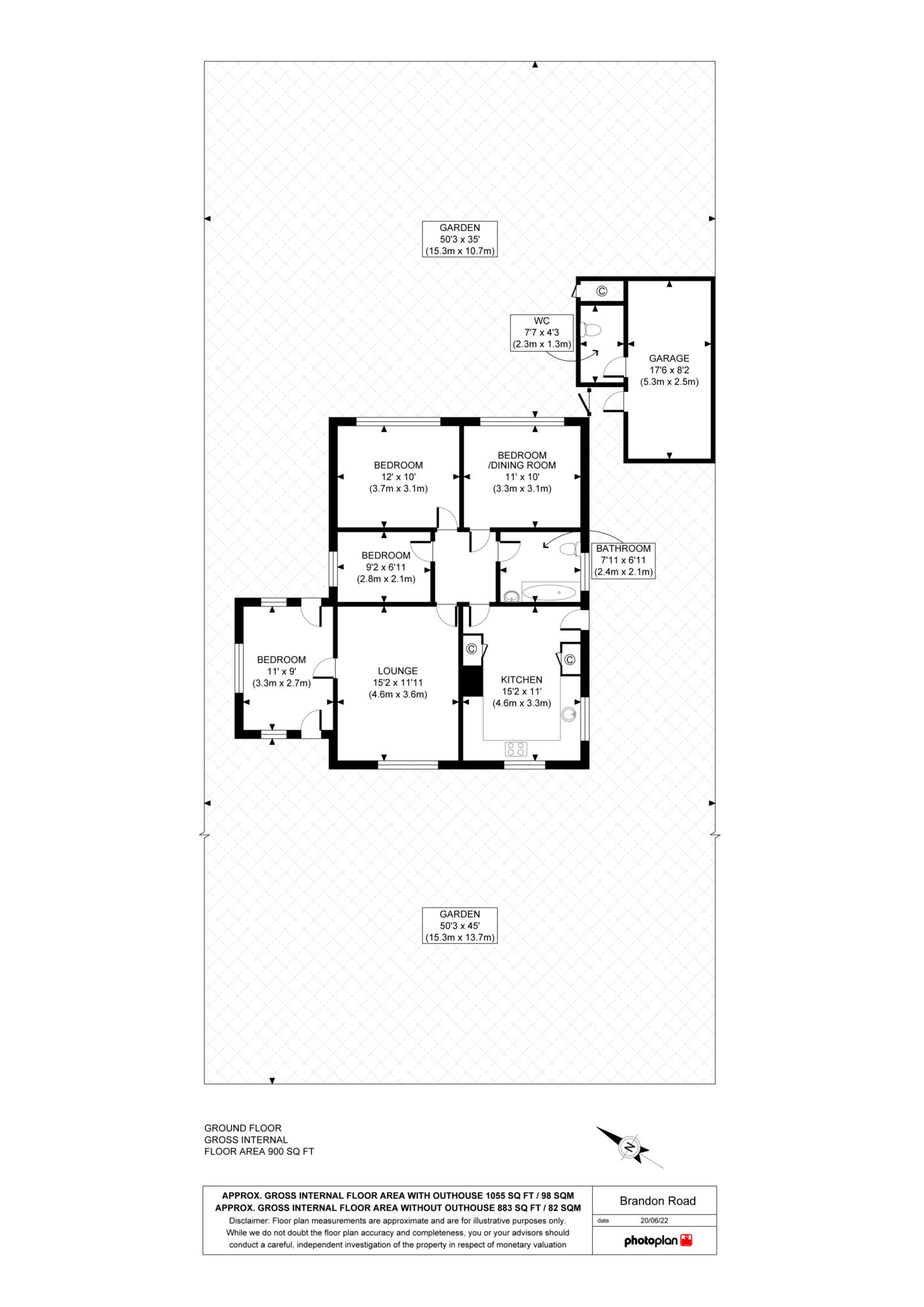 Brandon Road, Watton IP25, 3 bedroom detached bungalow for sale