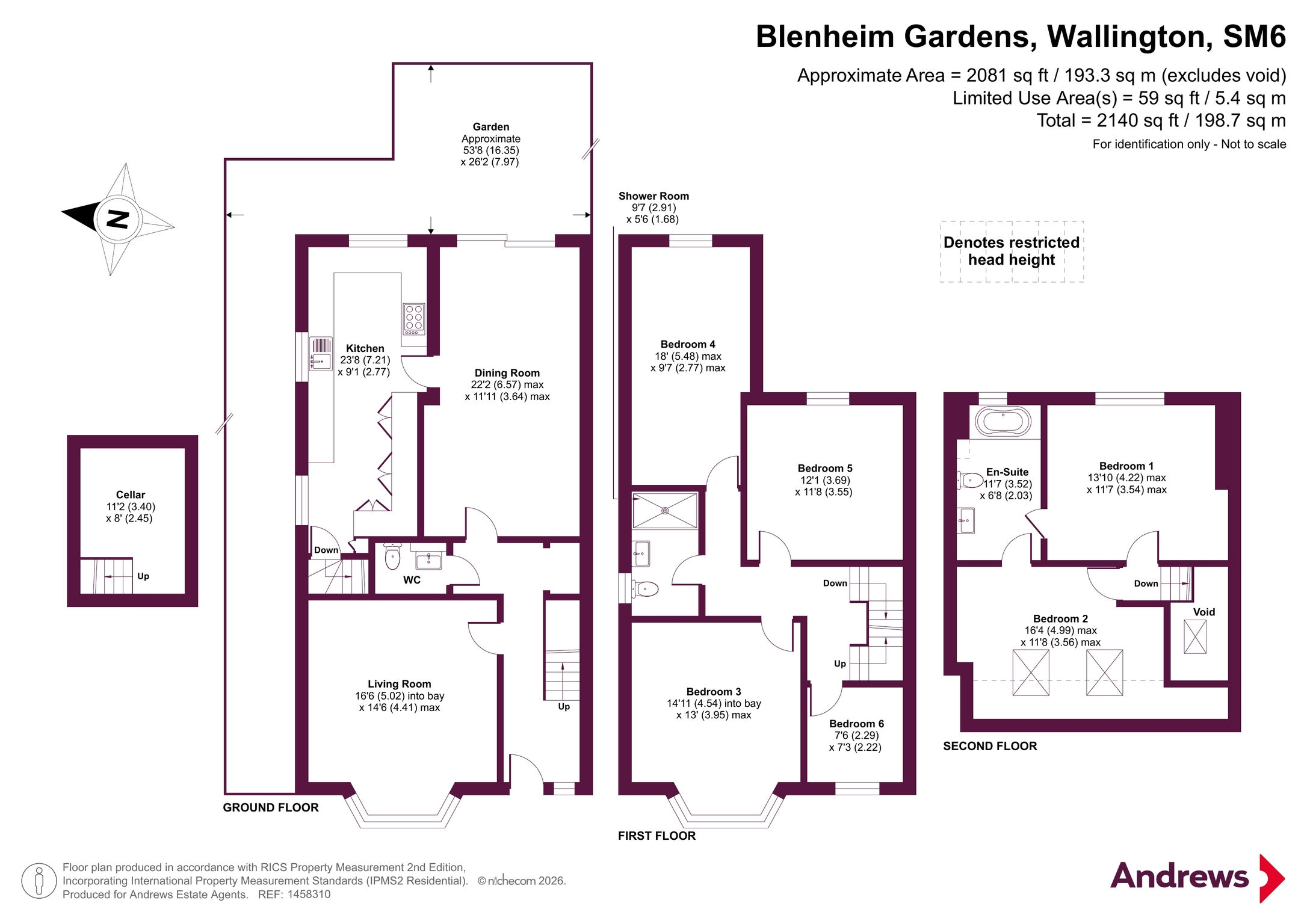 52, Blenheim Gardens, Wallington floorplan