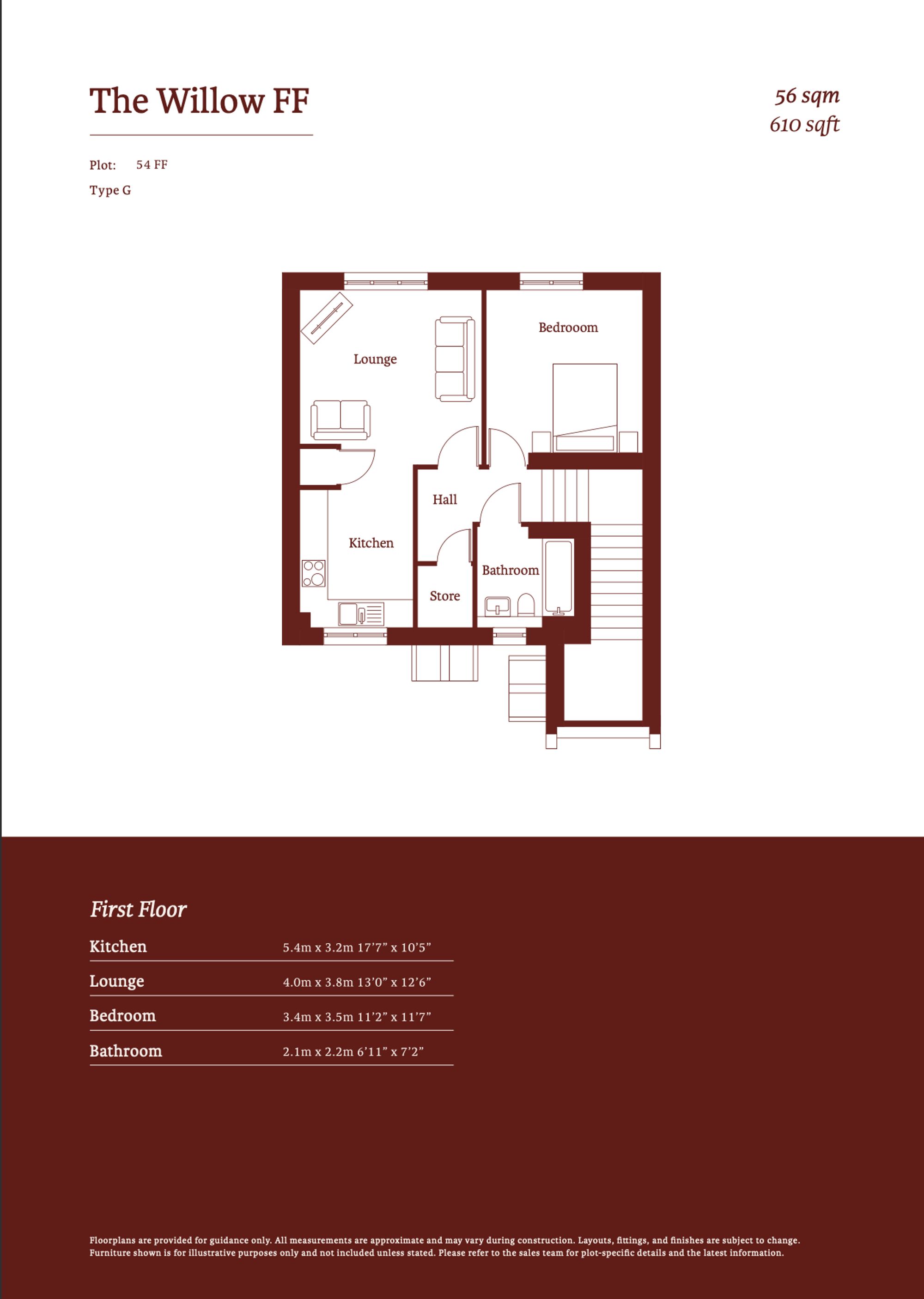 Plot 55, The Willow, Daisy Fields, Staffordshire floorplan