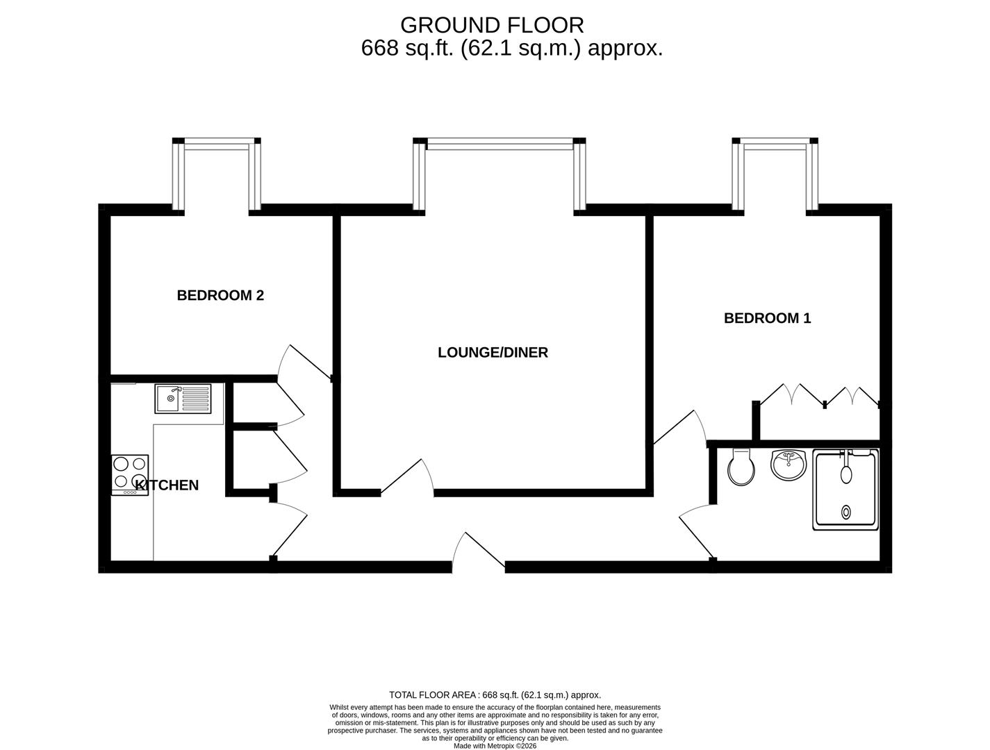 Flat 16, Cloverdale Court, Anning Road, Lyme Regis floorplan