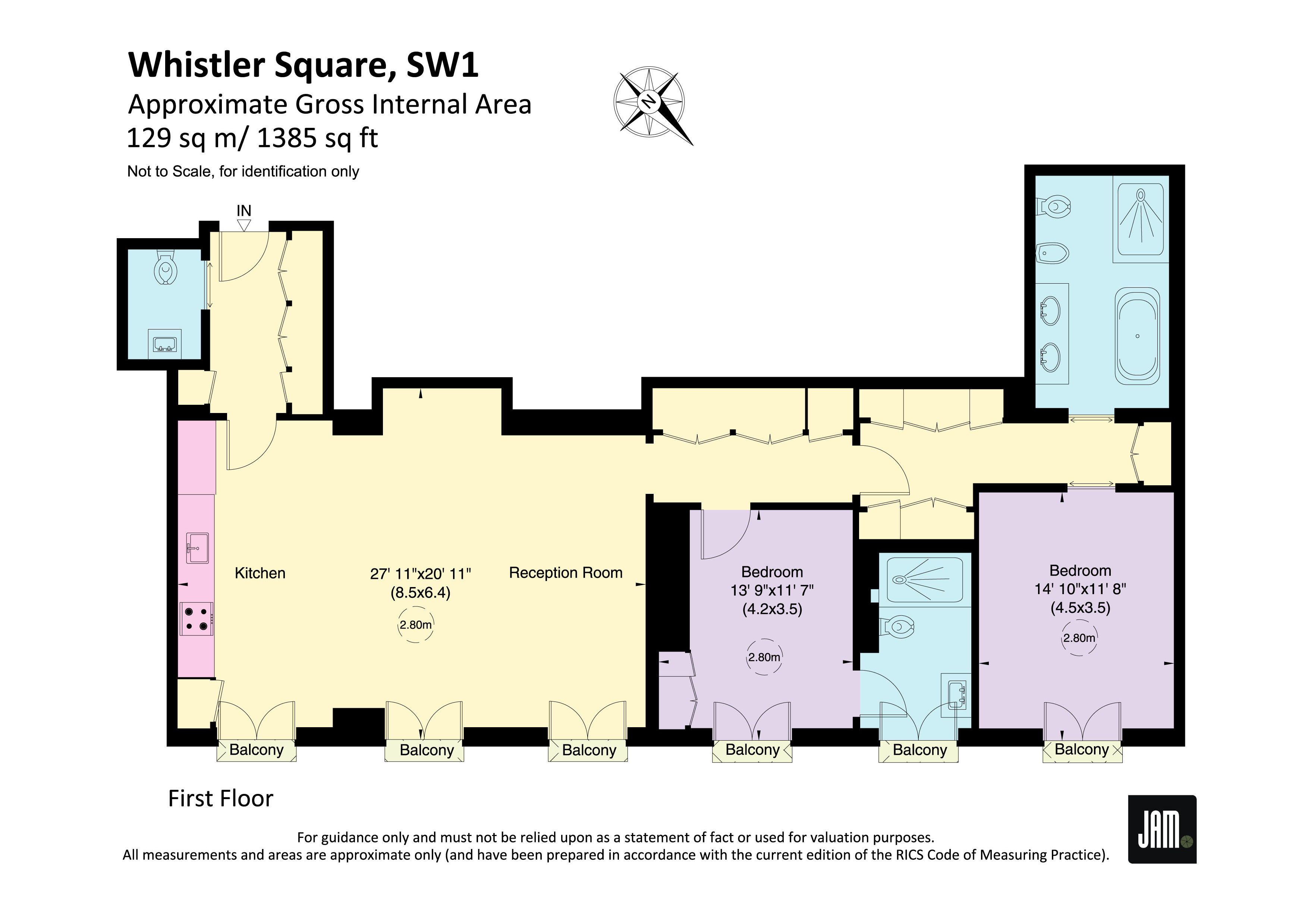 Flat 15, 8, Whistler Square, London floorplan