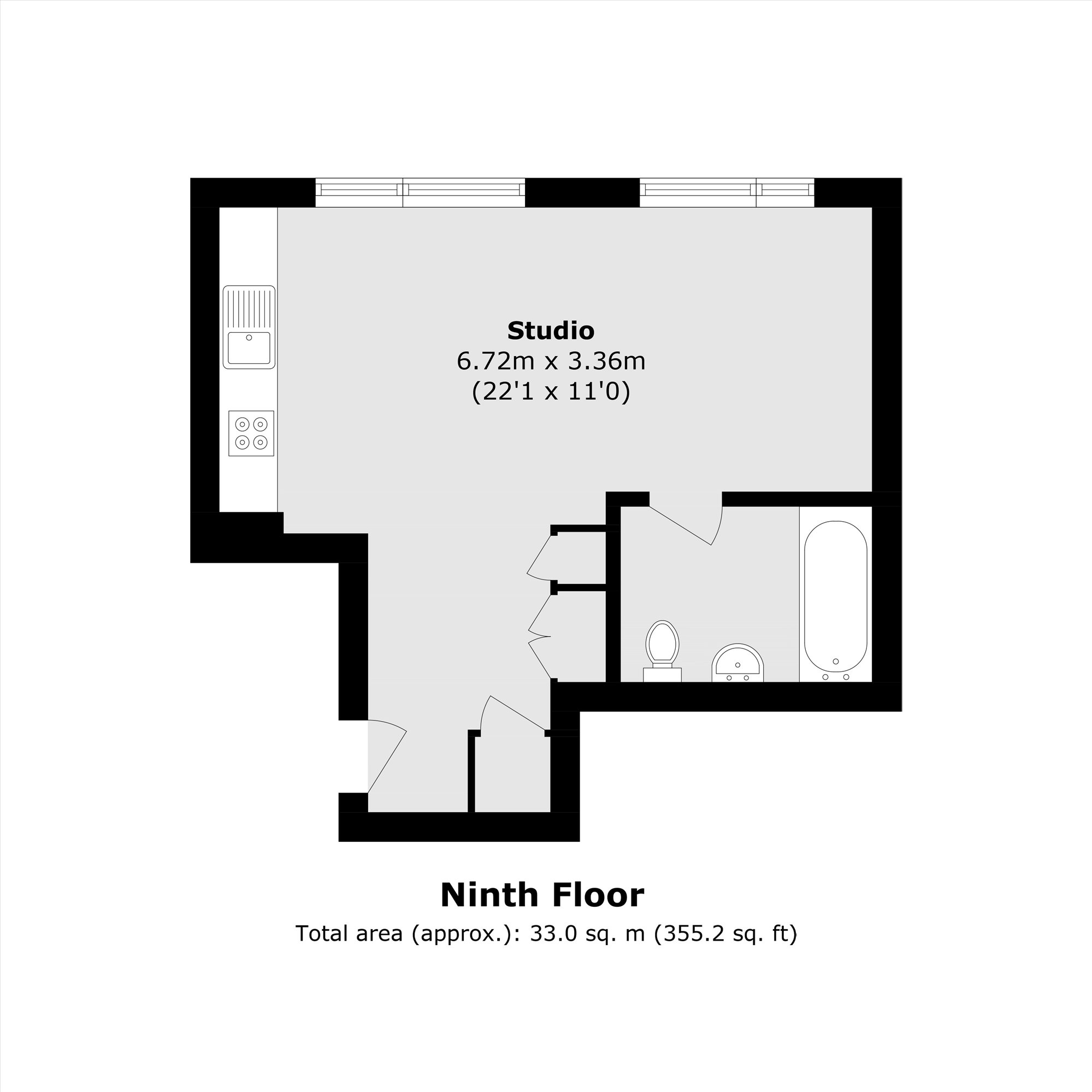 87 Lexington Apartments, 40, City Road, London floorplan