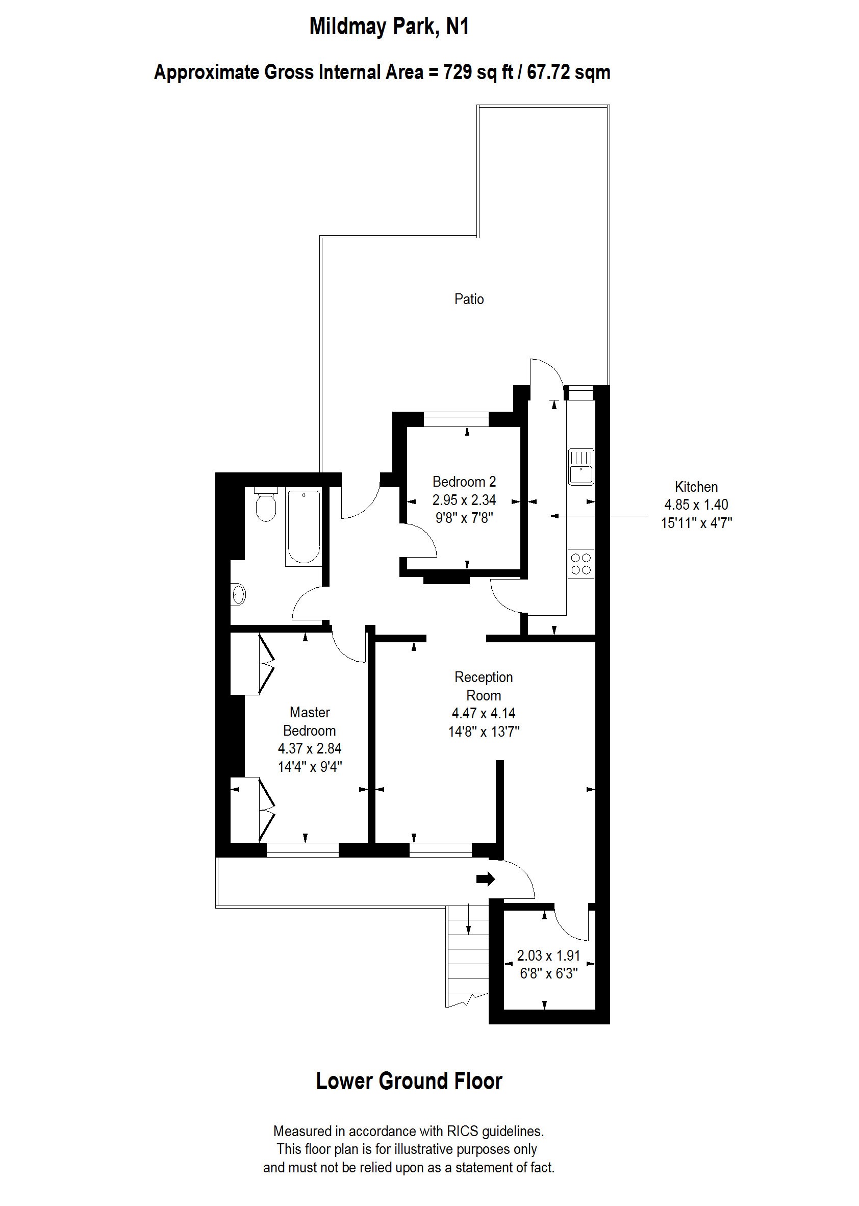 2 Bedrooms Flat to rent in Mildmay Park, Mildmay N1