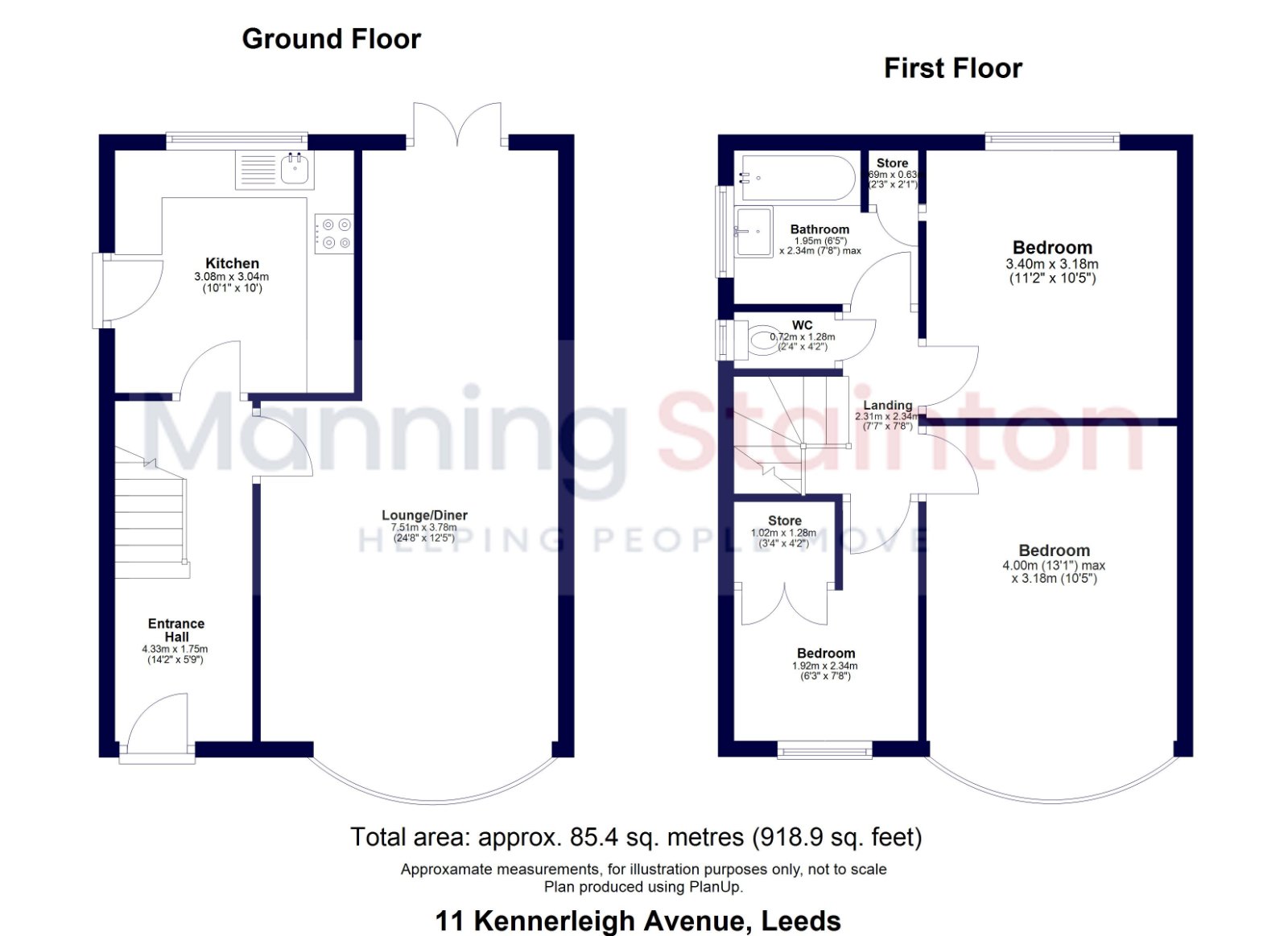 11, Kennerleigh Avenue, West Yorkshire floorplan