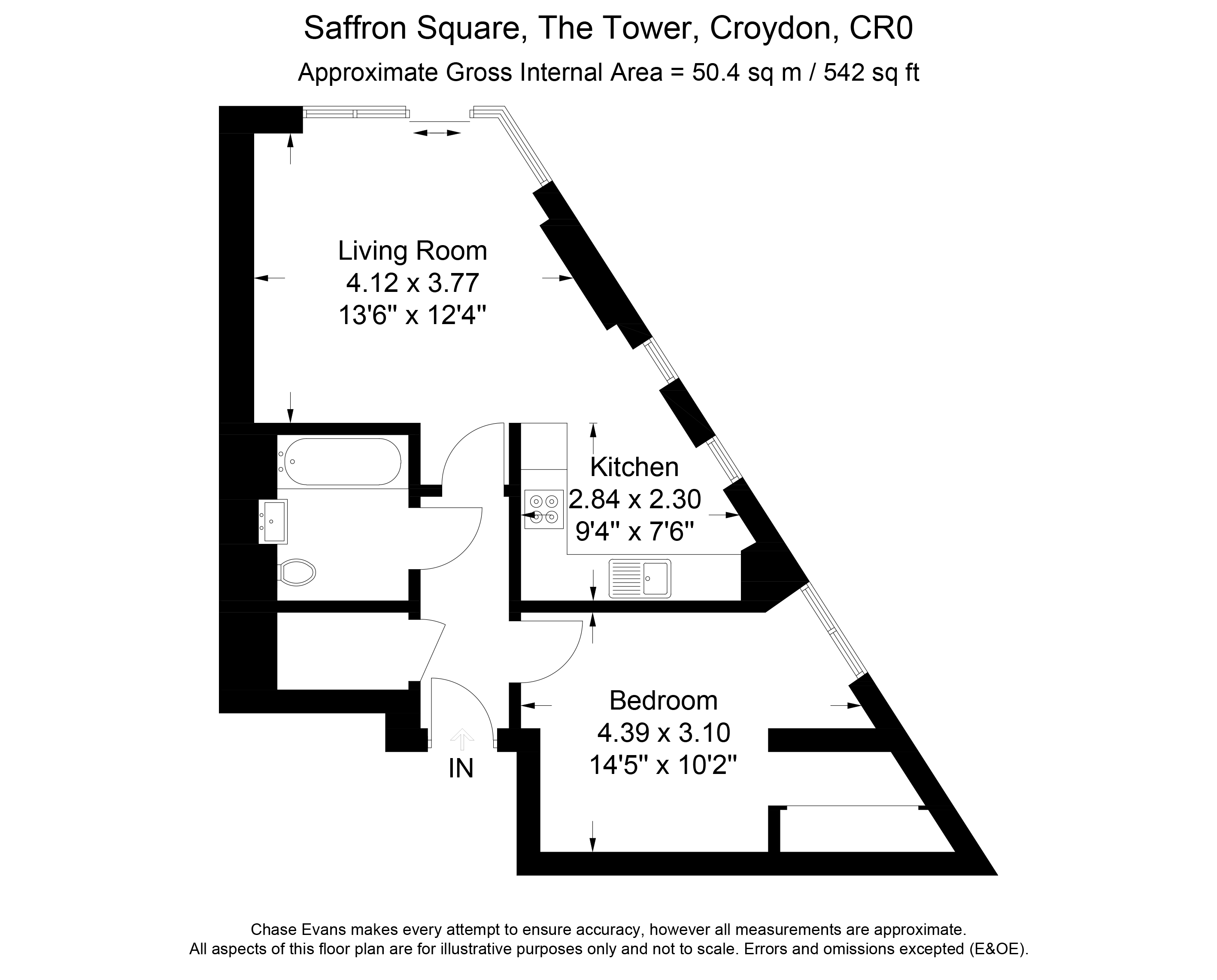 1 Bedrooms Flat to rent in Pinnacle Apartments, Saffron Square, Croydon CR0