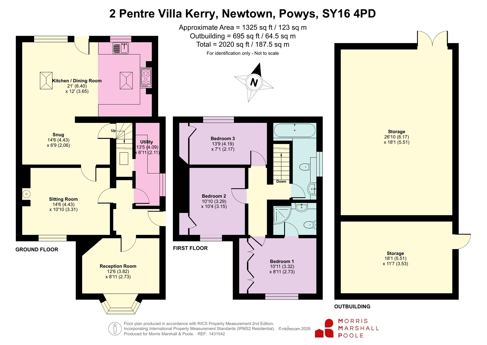 2 Pentre Villa,, Kerry, Powys floorplan