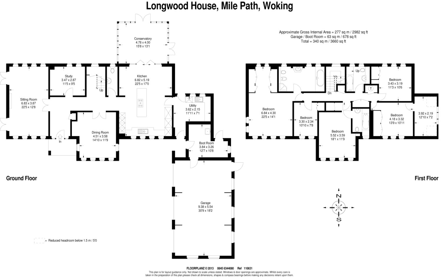 5 Bedrooms Detached house for sale in Hook Heath, Woking, Surrey GU22