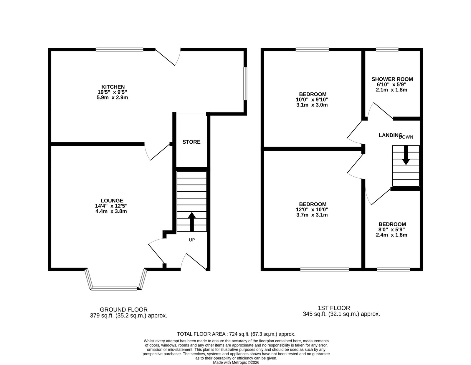3, Broadfield Street, Heywood floorplan