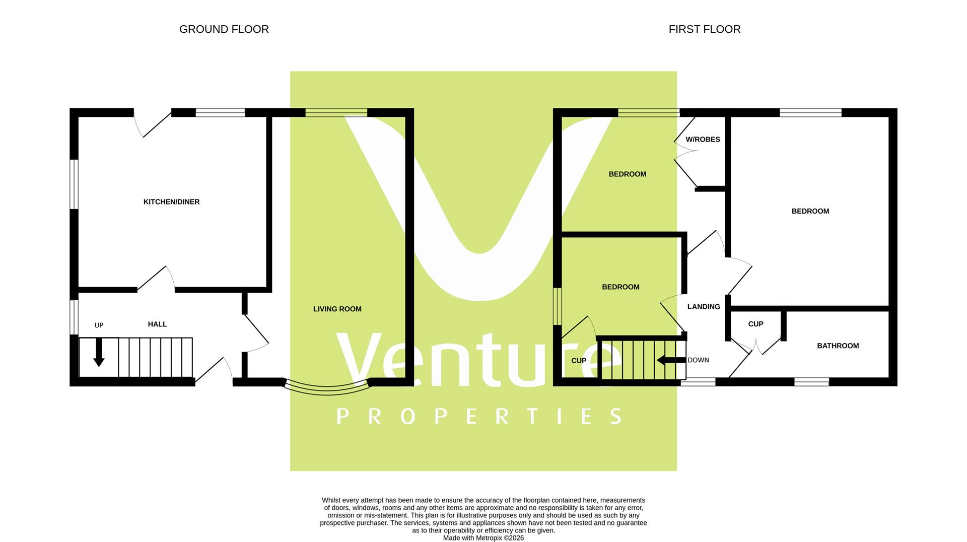 13, The Moorlands, Gilesgate floorplan