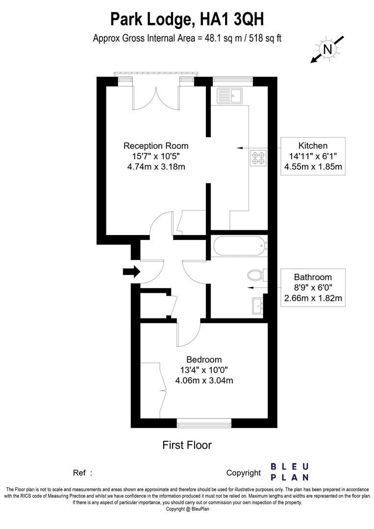 15 Park Lodge, 32, Greenford Road, Harrow floorplan