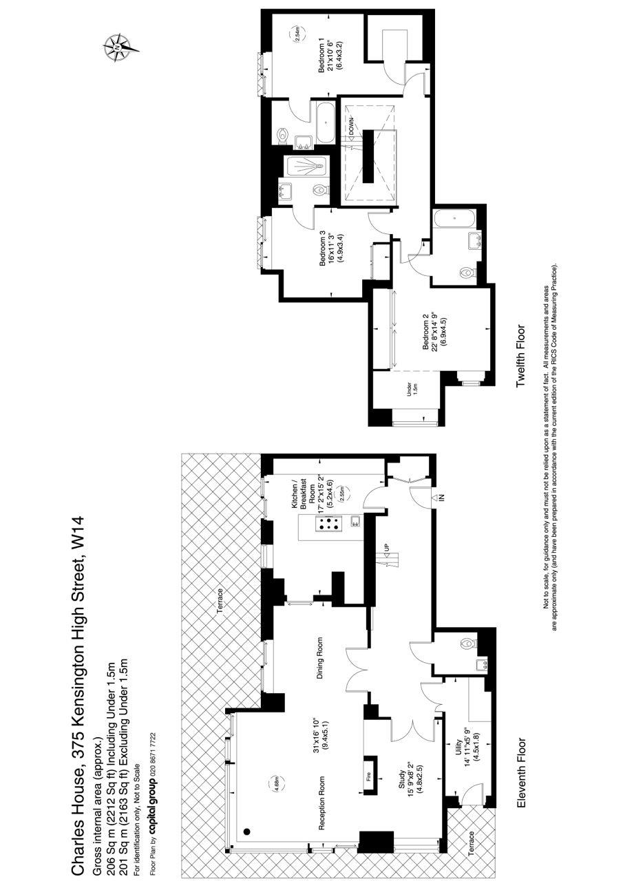 3 Bedrooms Flat to rent in Charles House, 385 Kensington High Street W14