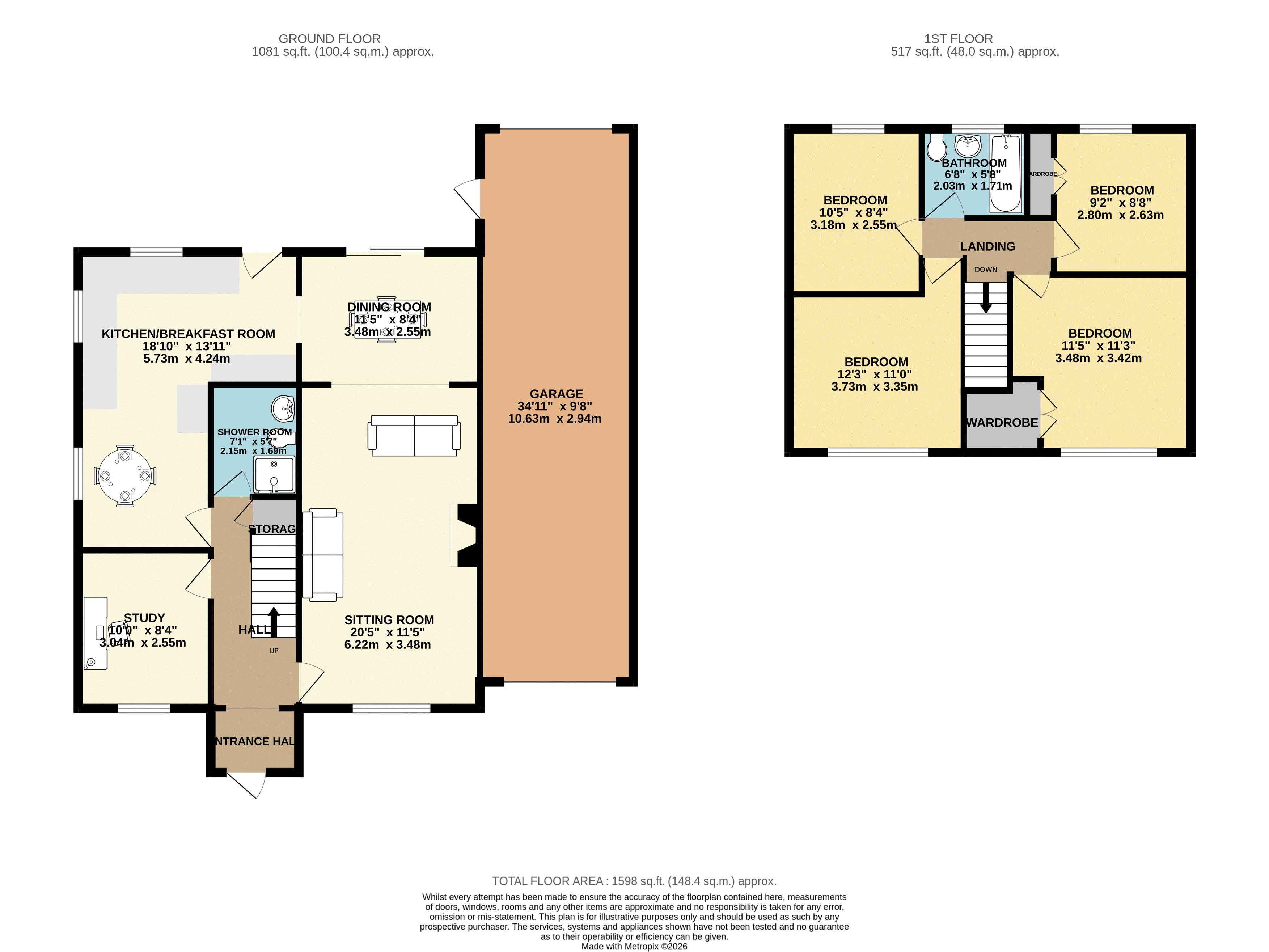 18, St Peters Close, Hereford floorplan