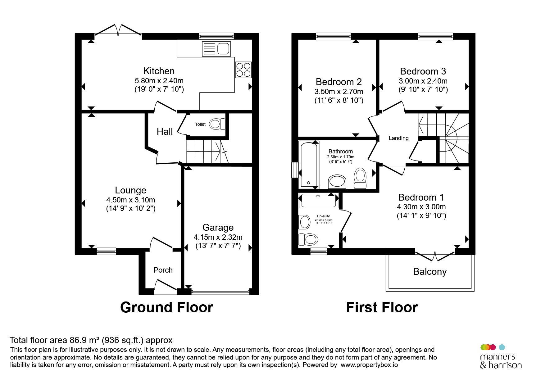 45, Osprey Way, Hartlepool floorplan
