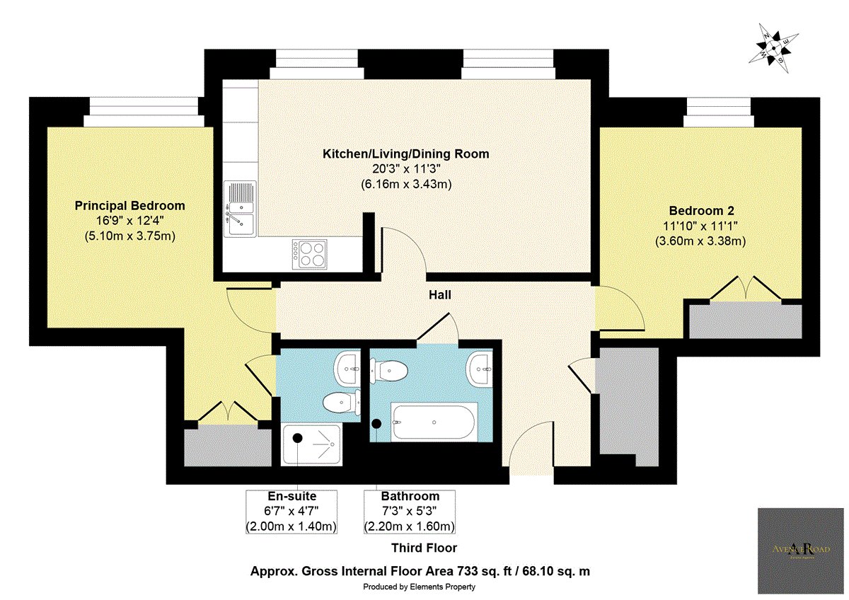 16 Flat 27 Ashley Place, Edinburgh floorplan