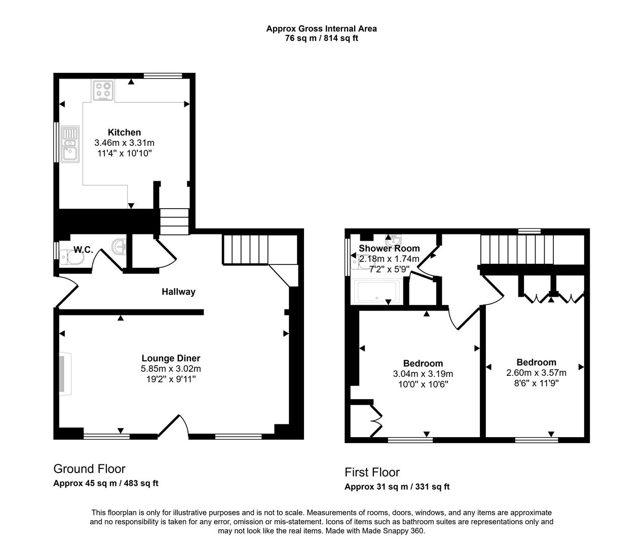 Grongar, Water Street, Ferryside floorplan