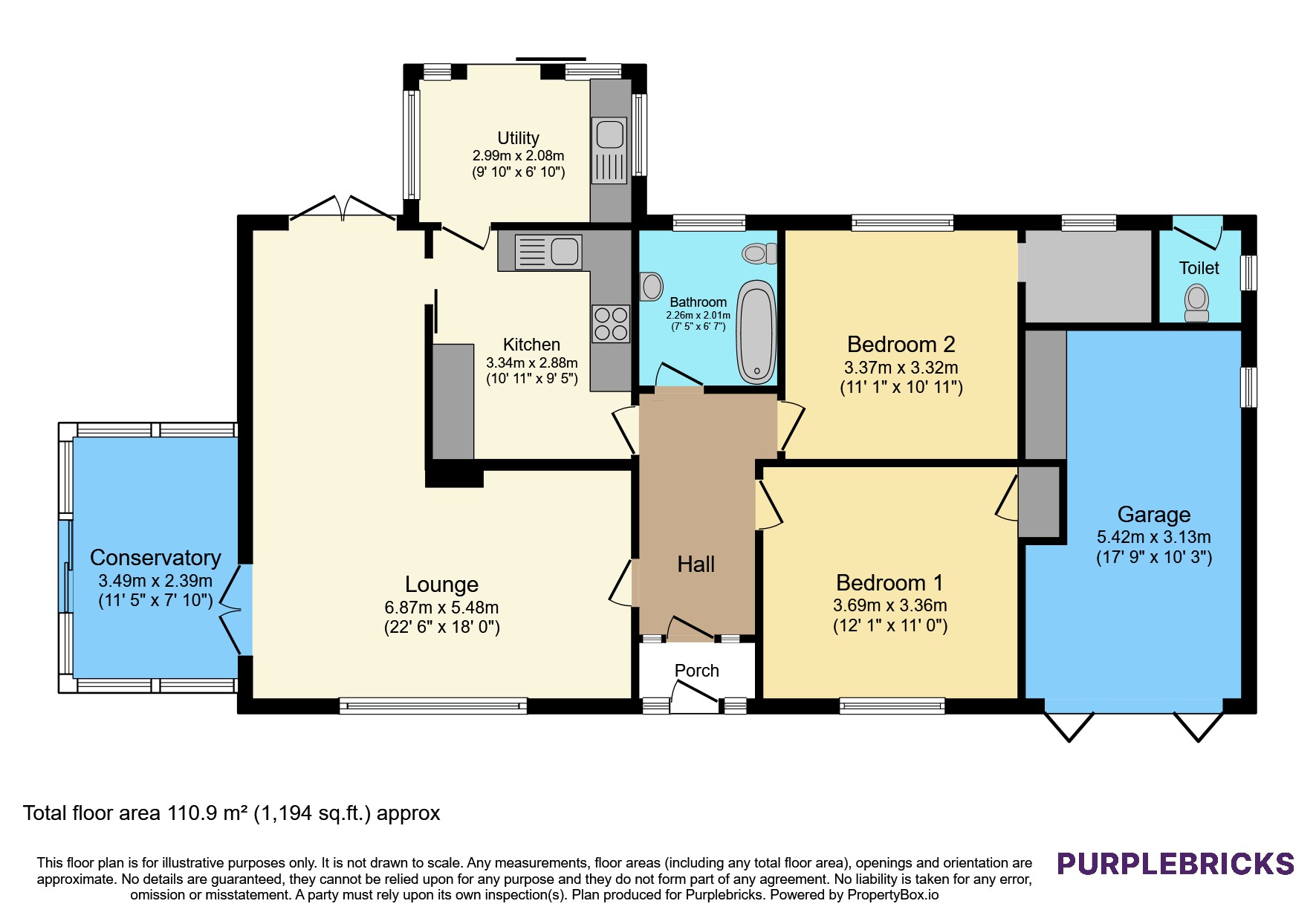 Glanerch,, Queens Road, Criccieth floorplan