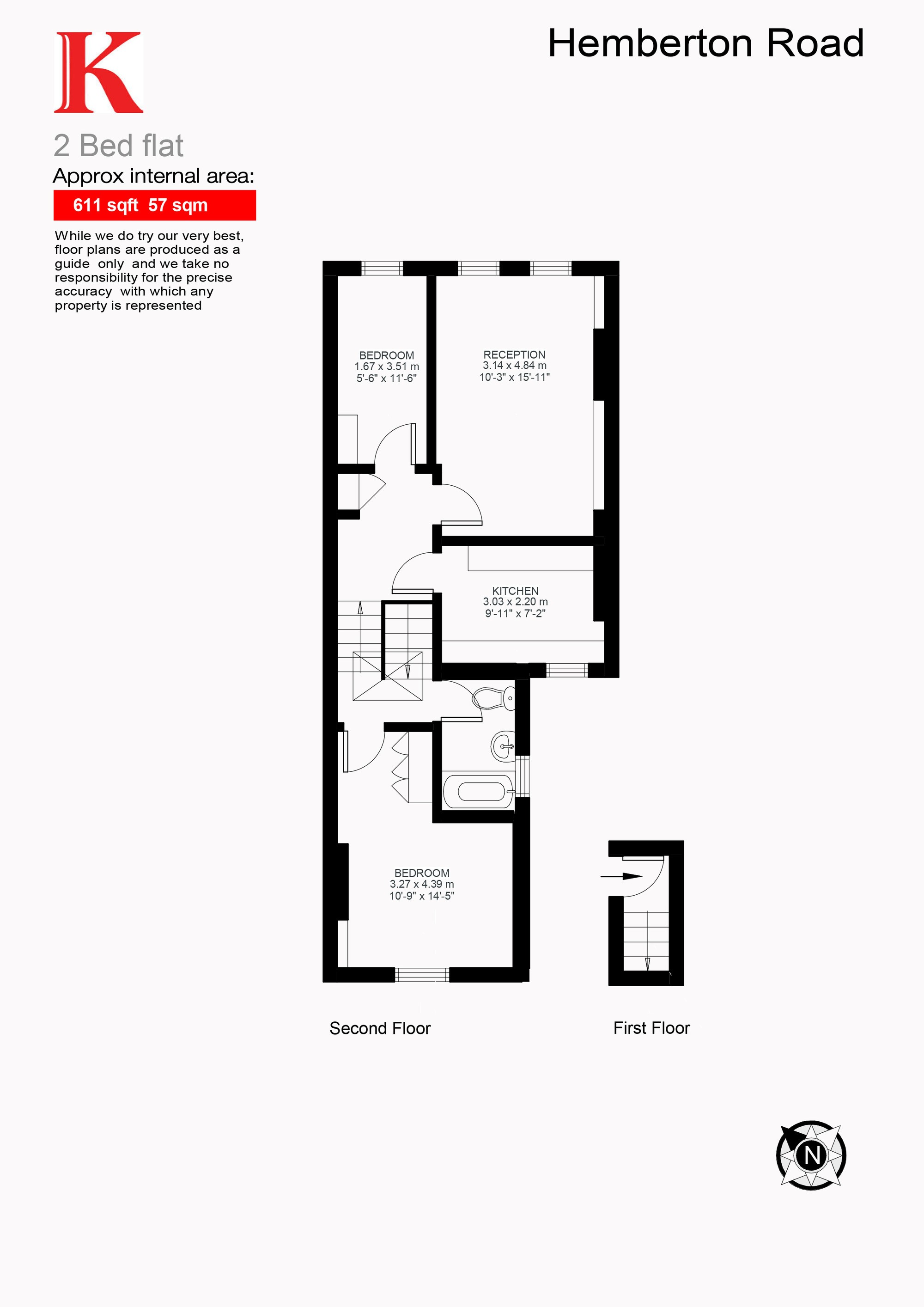 1 Bedrooms Flat to rent in Hemberton Road, Clapham North, London SW9