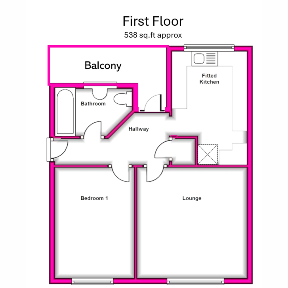 Flat 29, Petersfield Close, Petersfield Close, Romford floorplan