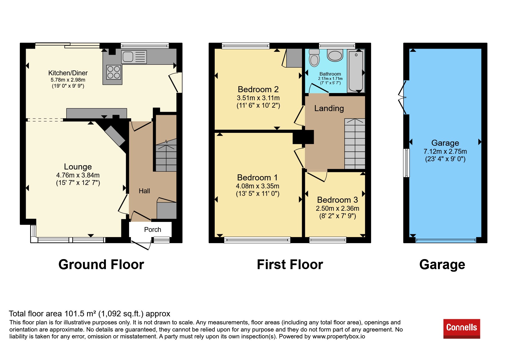 93, Main Street, Leicester floorplan