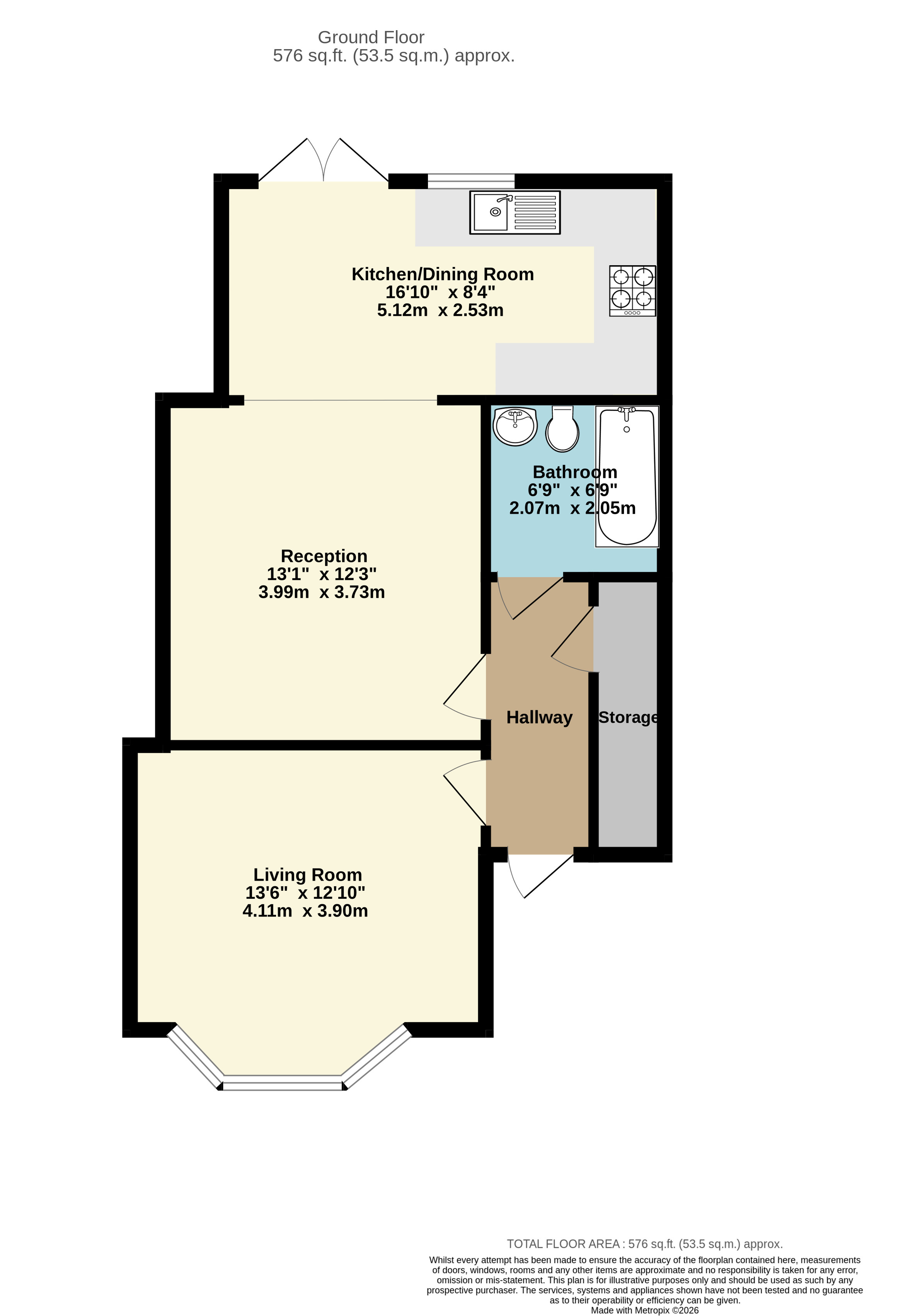 52A, Beverley Road, Bristol floorplan