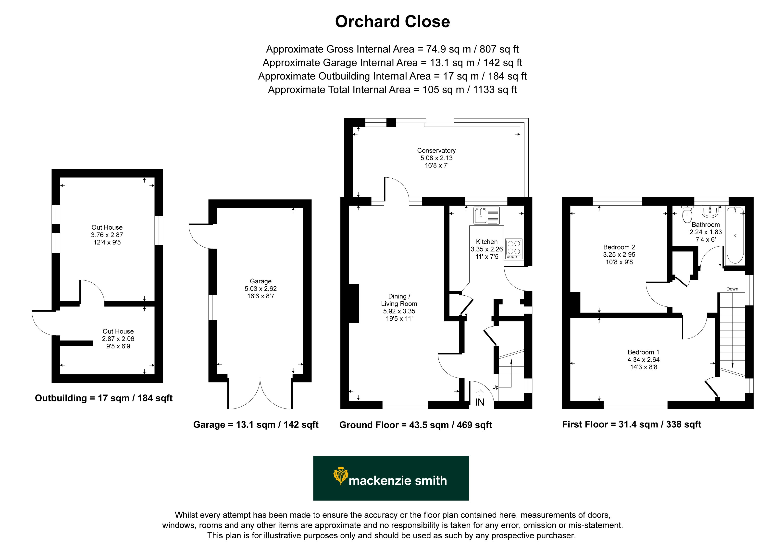 14, Orchard Close, Guildford floorplan