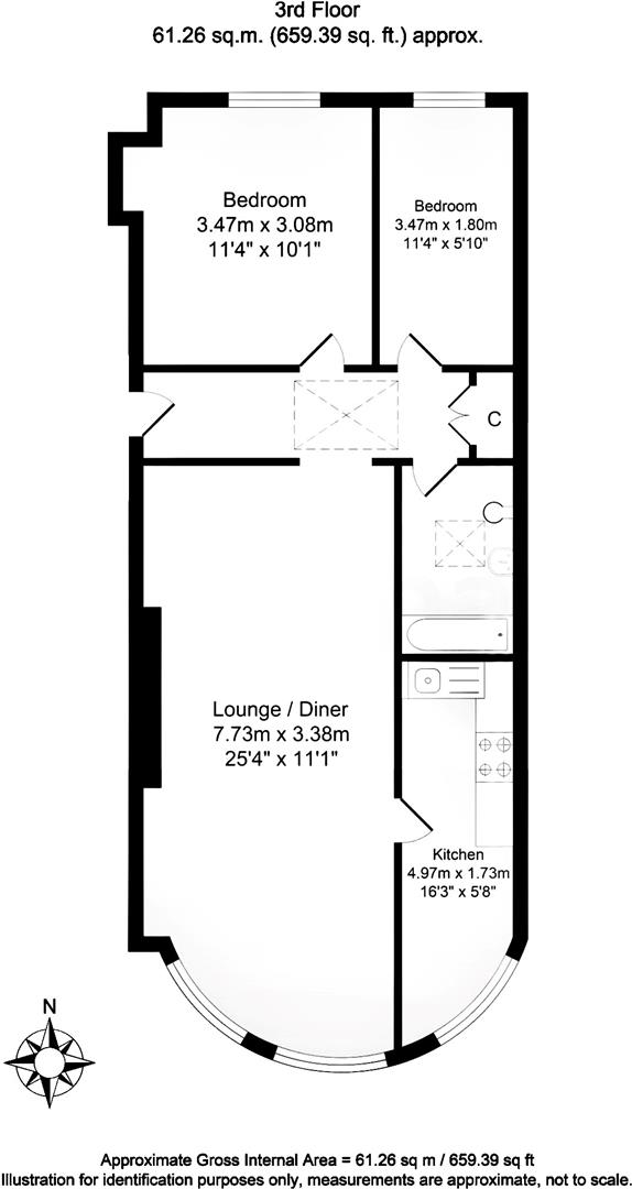 14, Marine House, Brighton floorplan