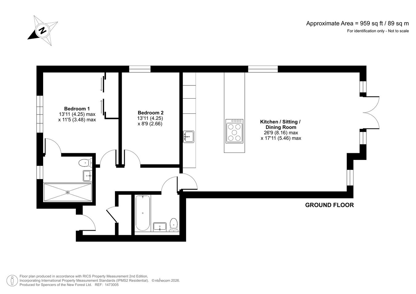 1, Strollers Reach, Barton Common Road, New Milton floorplan