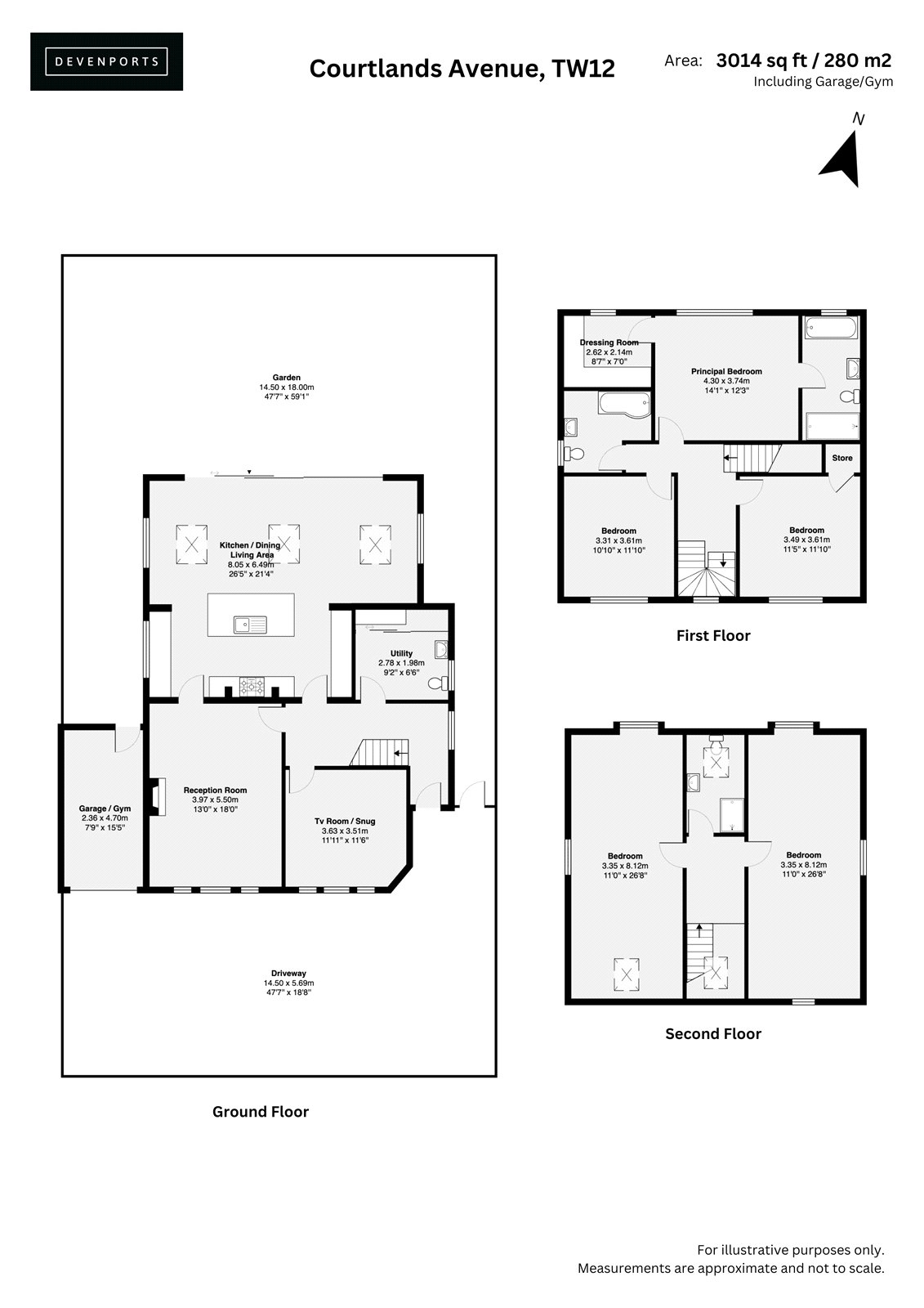 34, Courtlands Avenue, Hampton floorplan