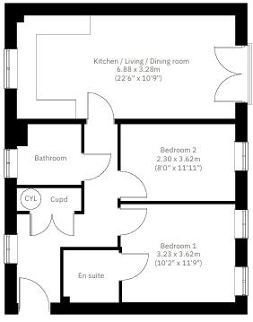 1, 18, Elms Park Road, Cheltenham floorplan
