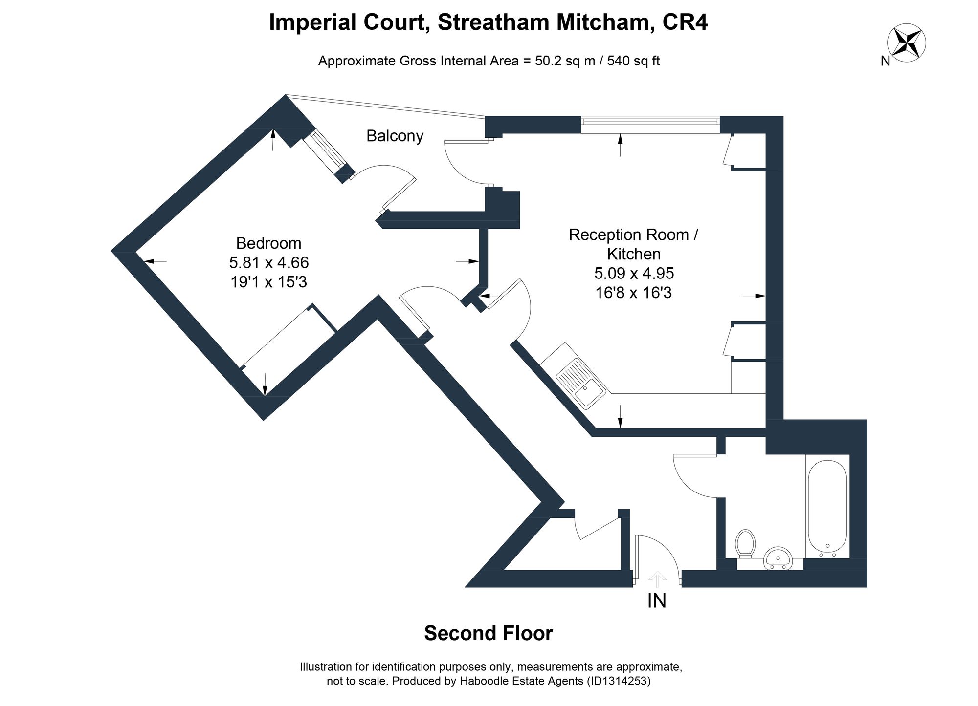 Flat 25, Imperial Court, Mitcham floorplan