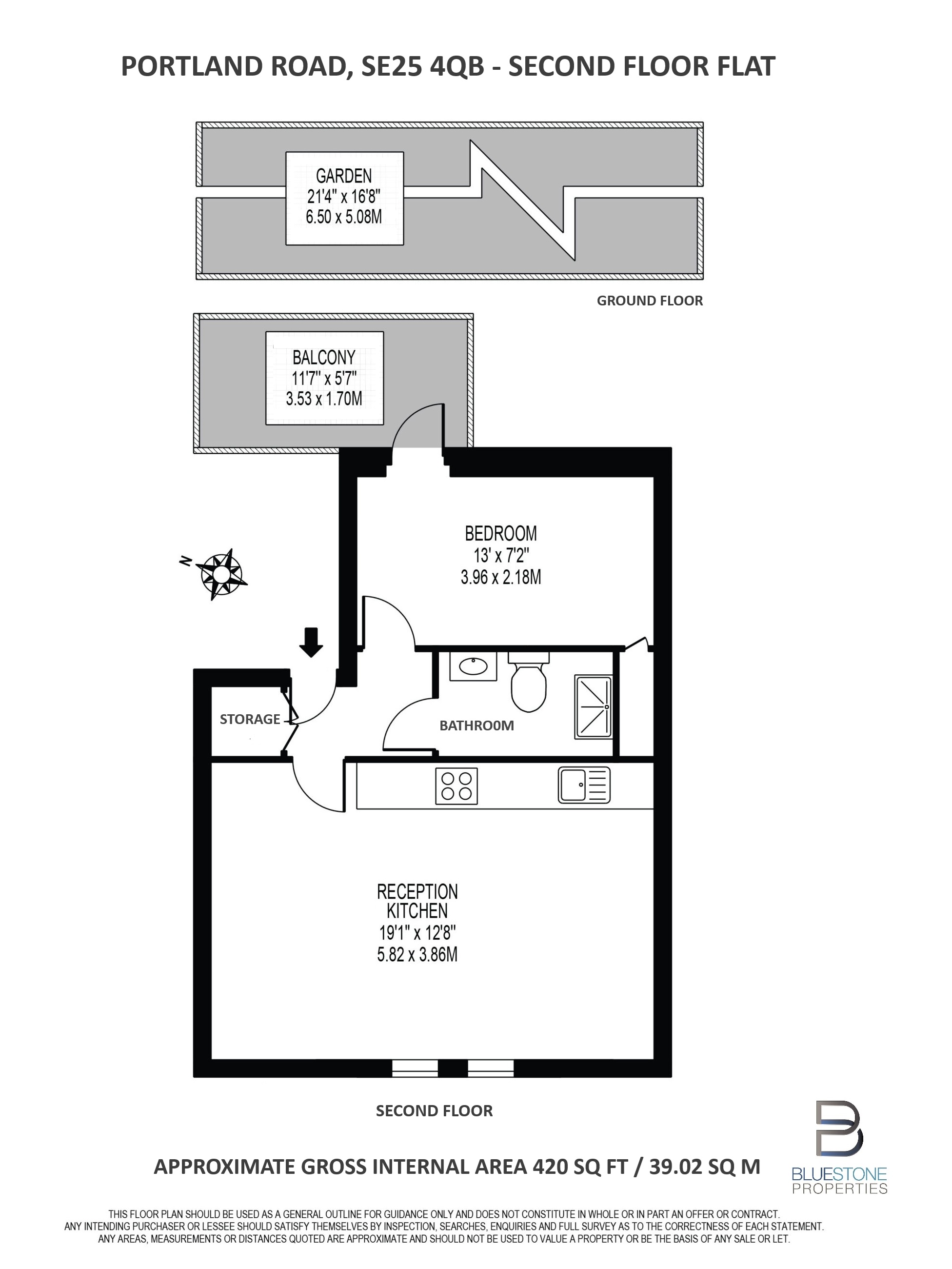 Flat D, 197, Portland Road, South Norwood floorplan