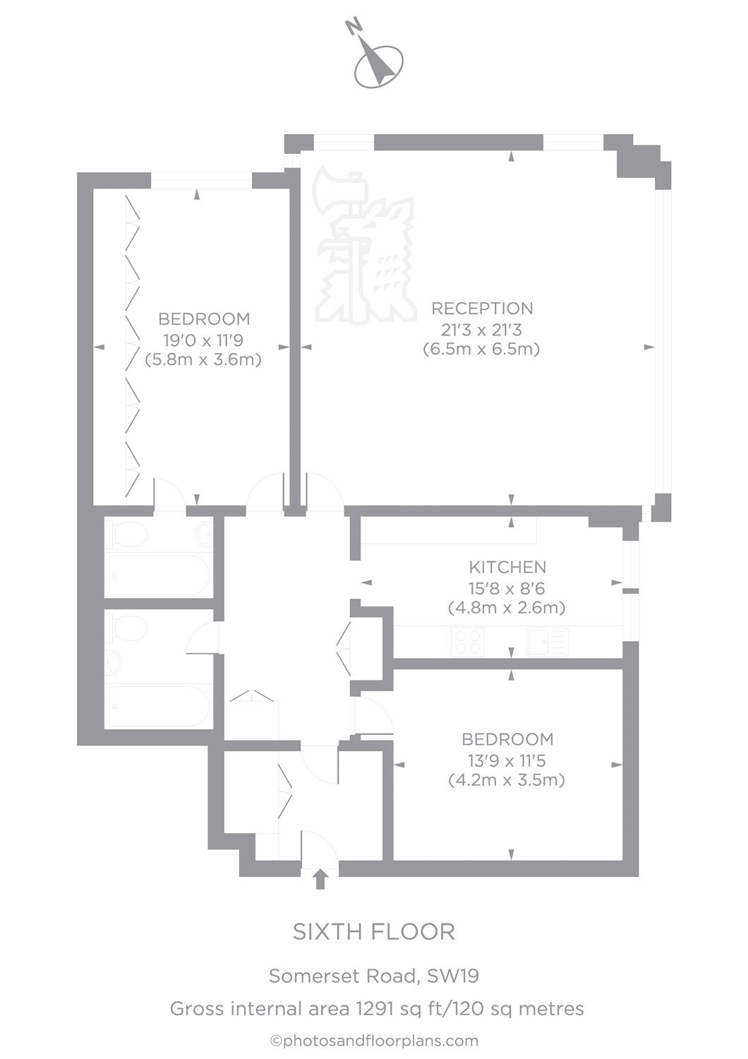 2 Bedrooms Flat to rent in Somerset House, Somerset Road, Wimbledon SW19