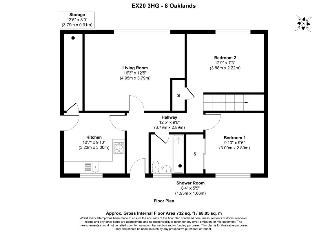 8, Oaklands, Okehampton floorplan