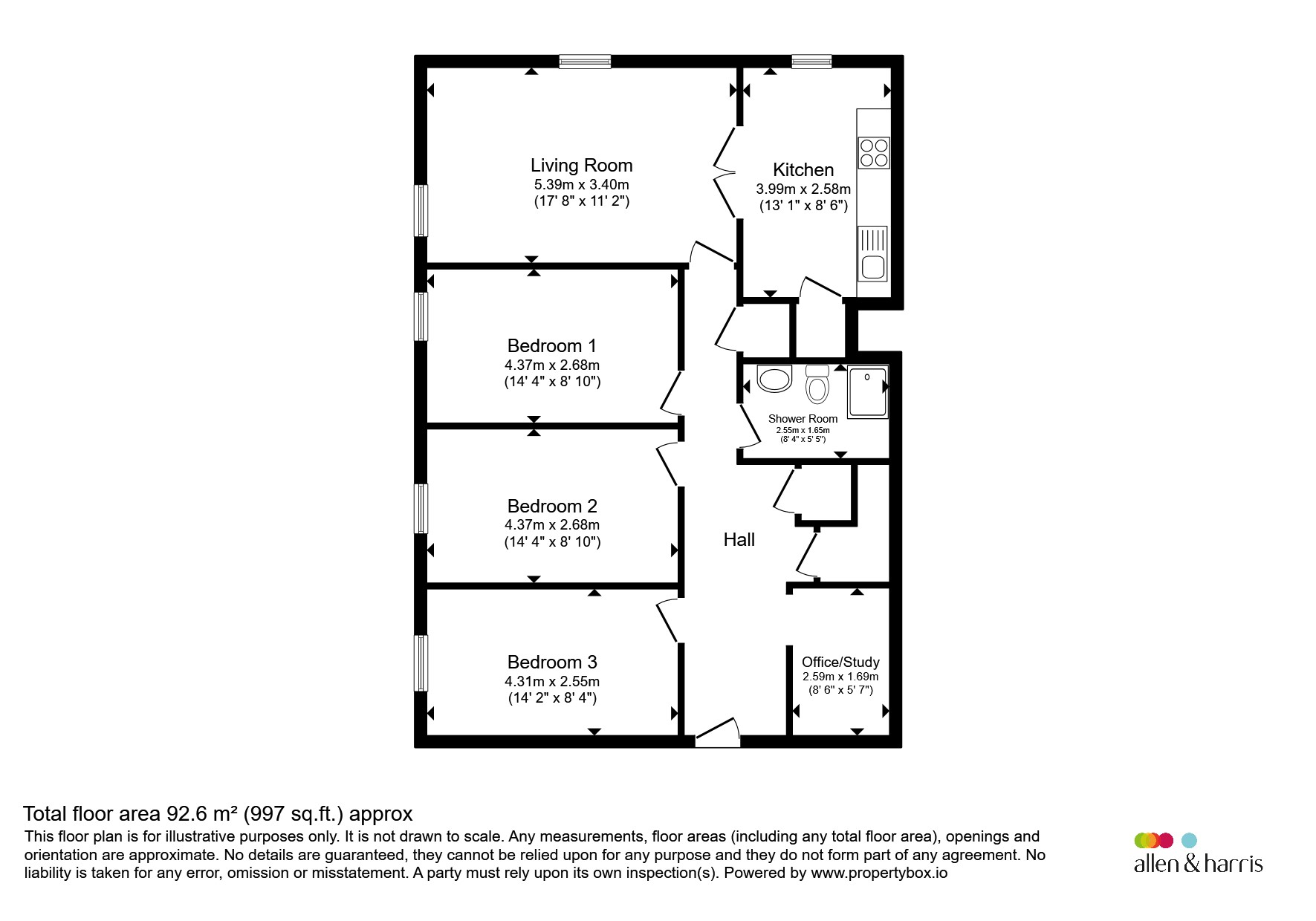 64, Mill Court, Glasgow floorplan