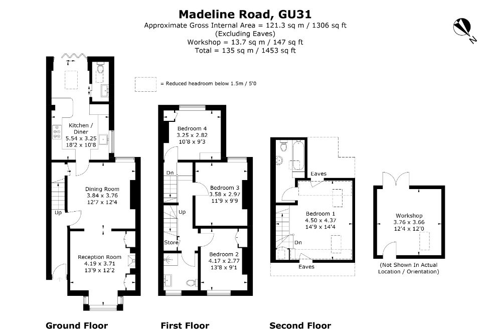 8, Madeline Road, Hampshire, GU31 4AL floorplan