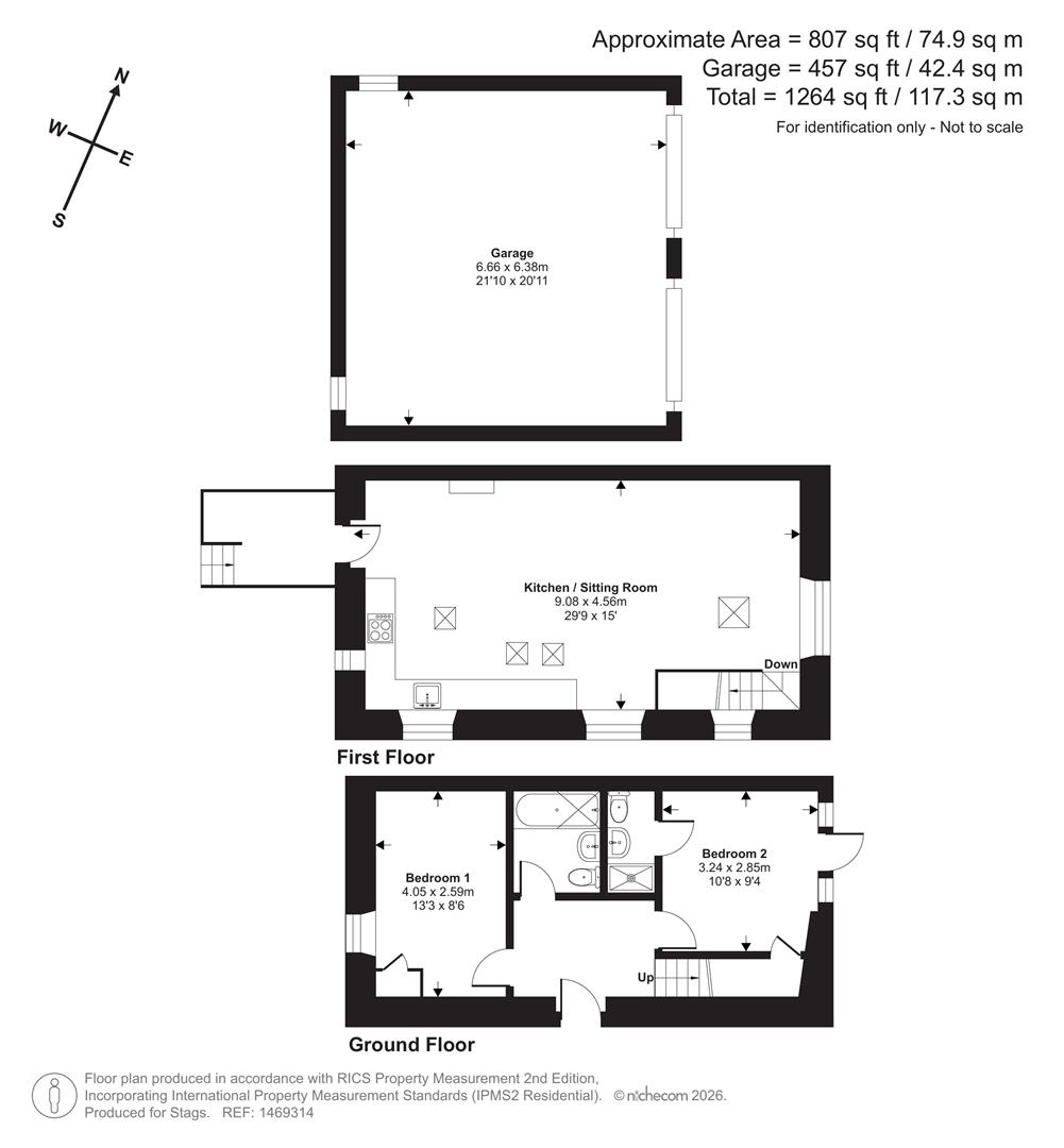 3 Penscombe Barns, Launceston floorplan