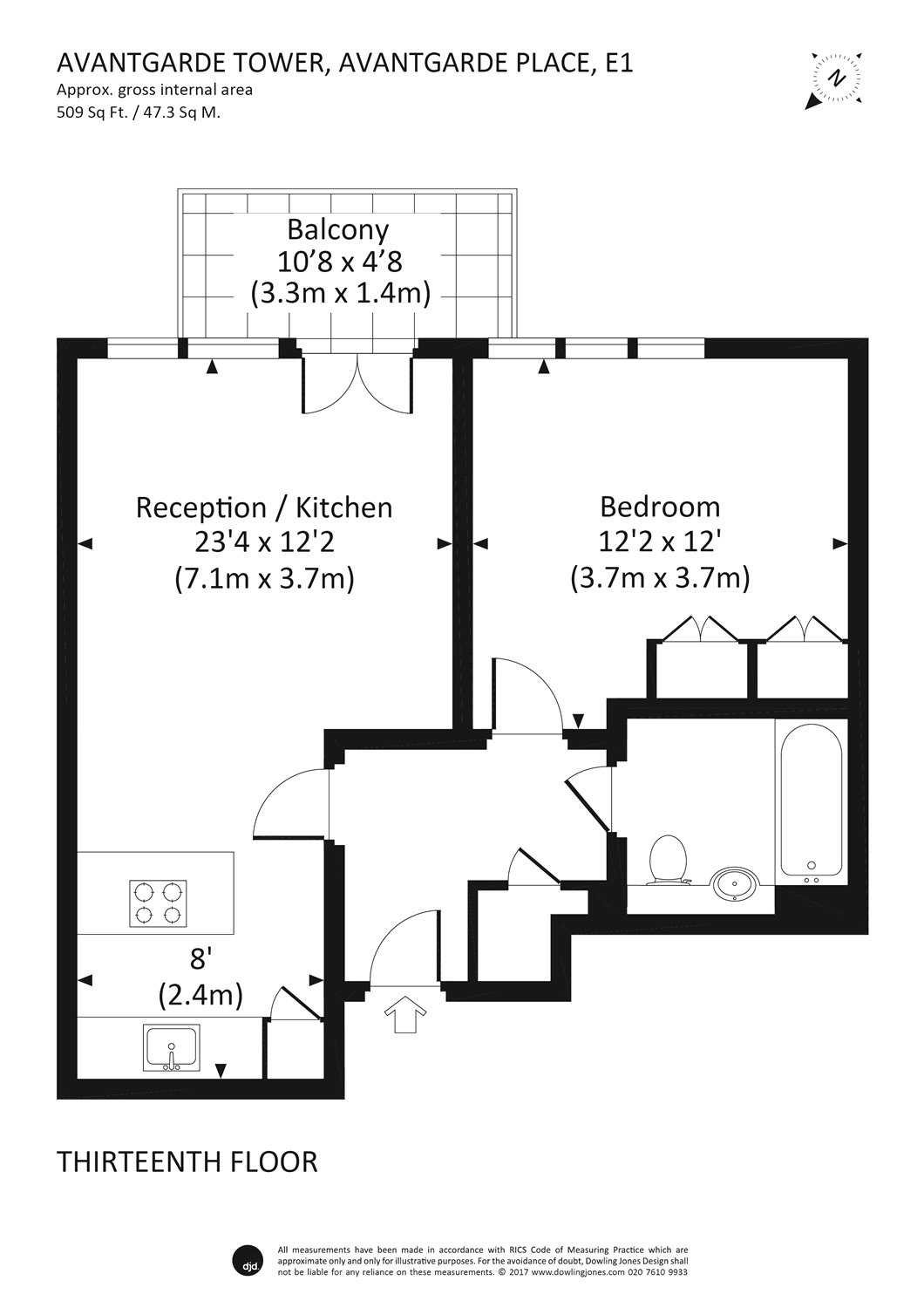 1 Bedrooms Flat to rent in Avantgarde Tower, 1 Avantgarde Place, London E1