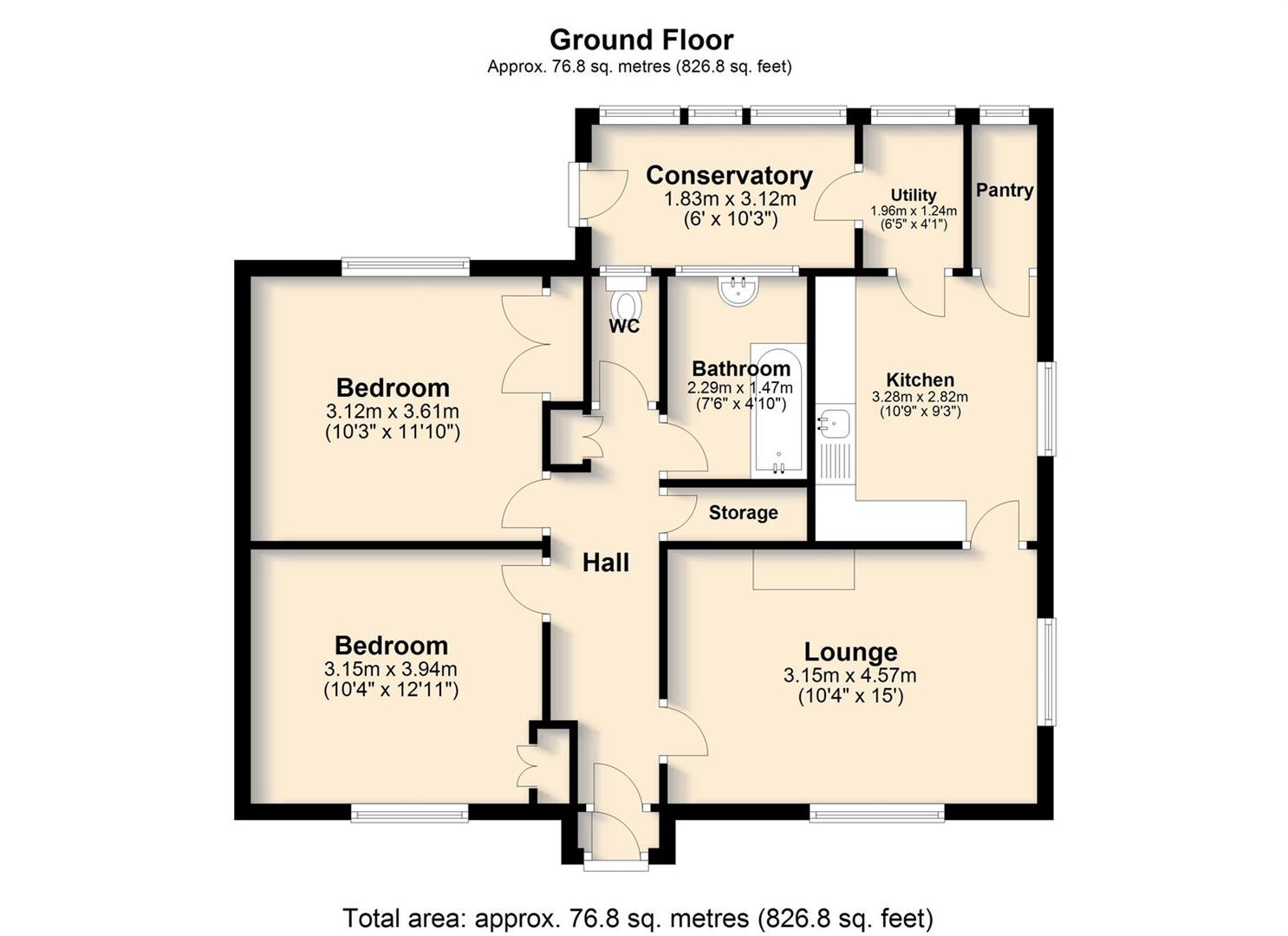 101, Barnham Broom Road, Wymondham floorplan