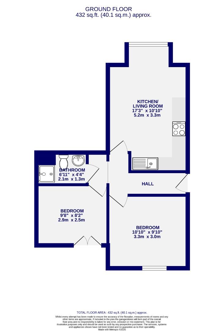 Flat 2, 22A, Huntington Road, York floorplan