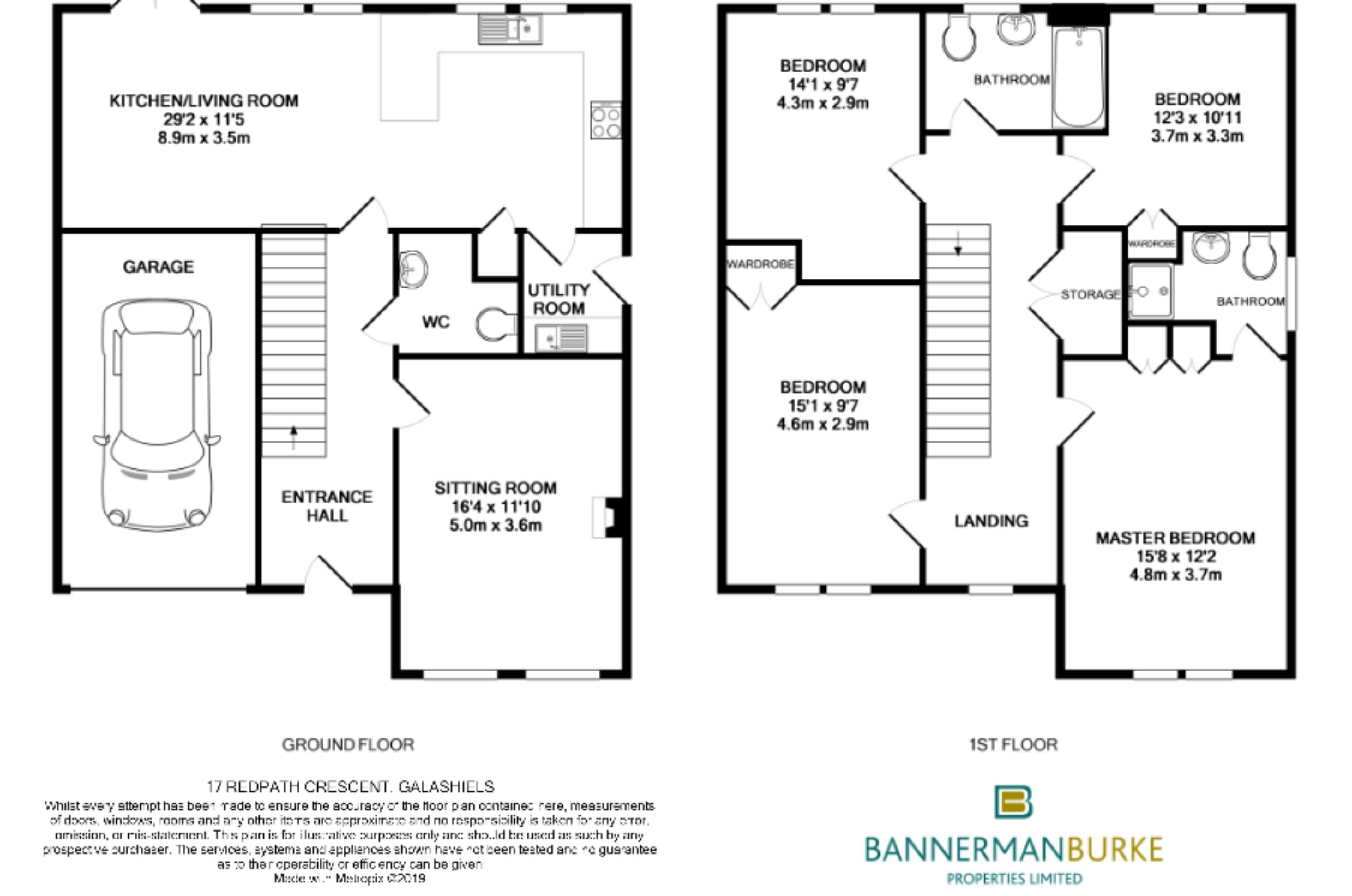 4 Bedrooms Detached house for sale in Redpath Crescent, Galashiels TD1