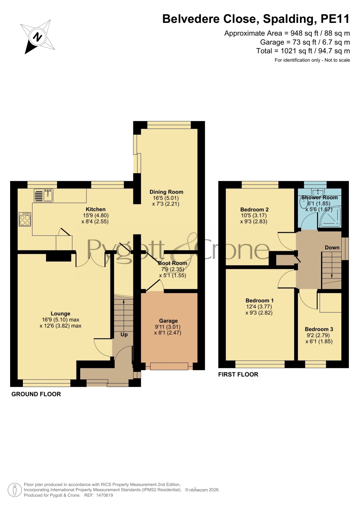 5, Belvedere Close, Spalding floorplan