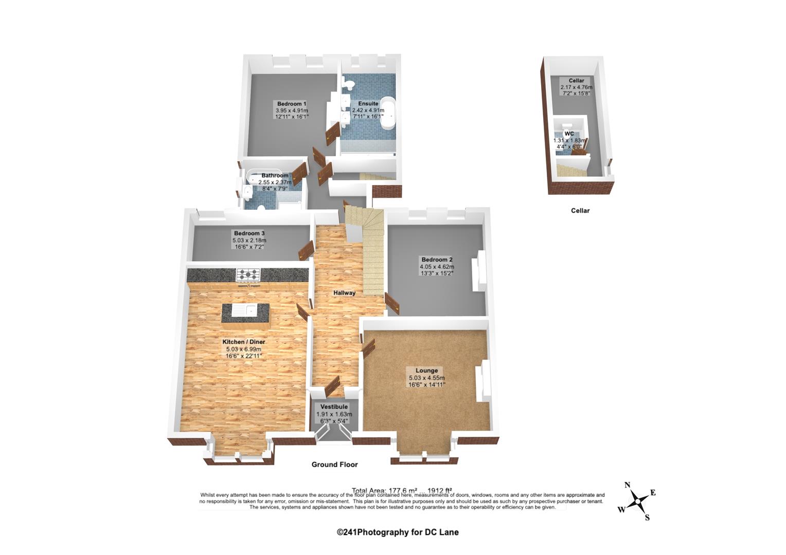 Ground Floor Flat, 9, Queens Gate, Plymouth floorplan
