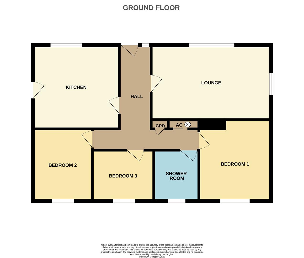 Highlands, Ricketts Road, St. Austell floorplan